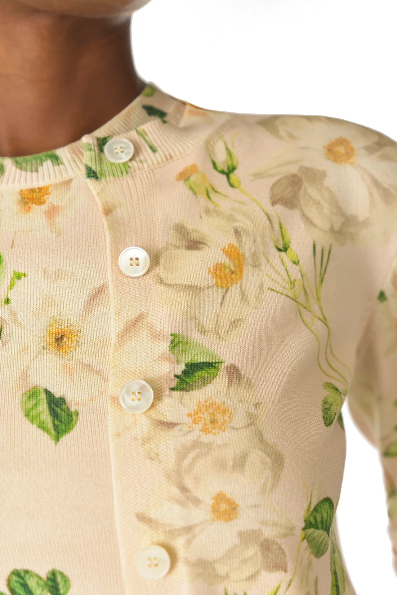Rose Printed Knit Cardigan - Image 2