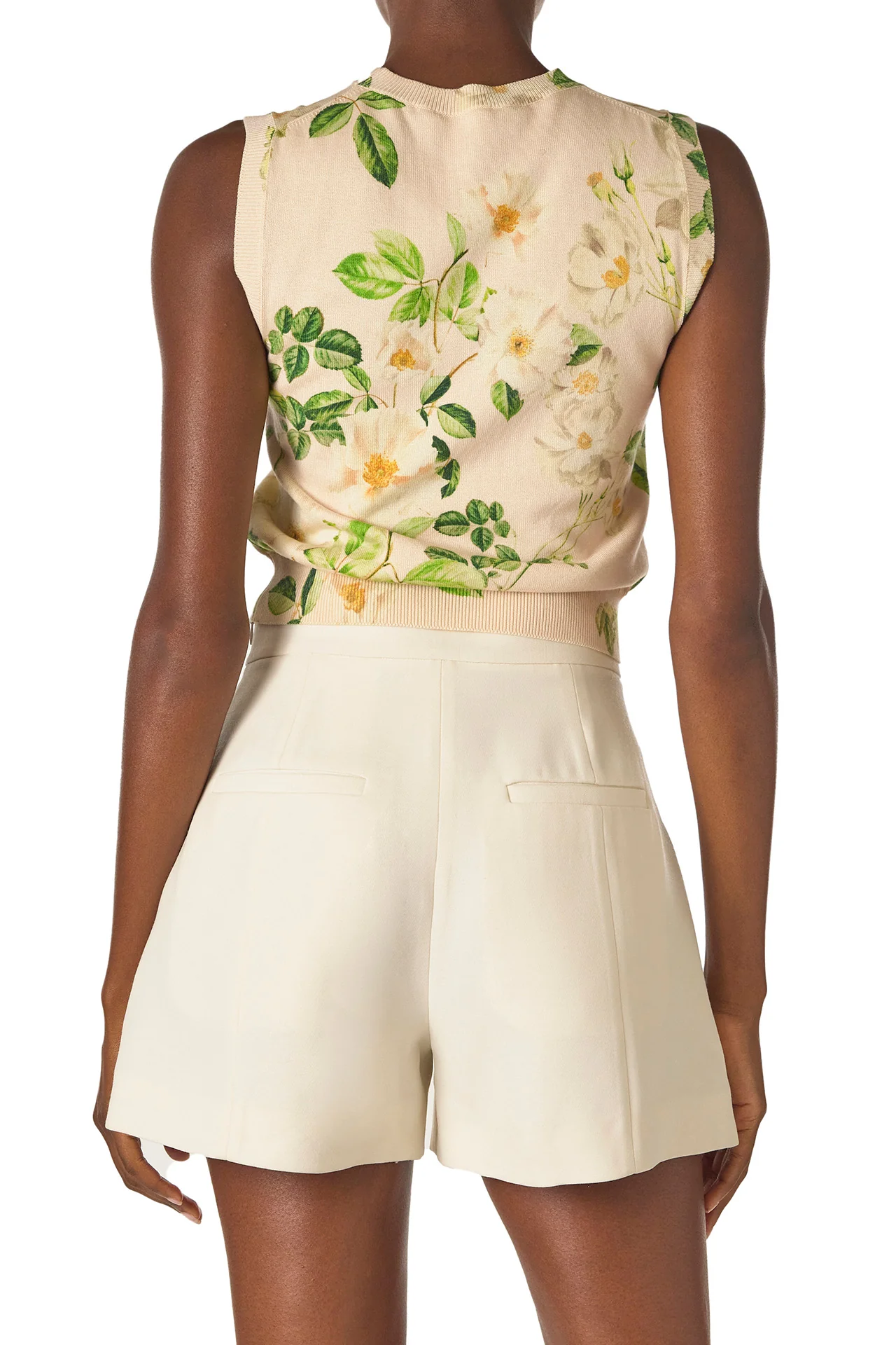 Rose Printed Knit Shell - Image 5