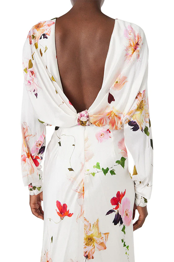 Blouson Long Sleeve Floral Dress - Image 3