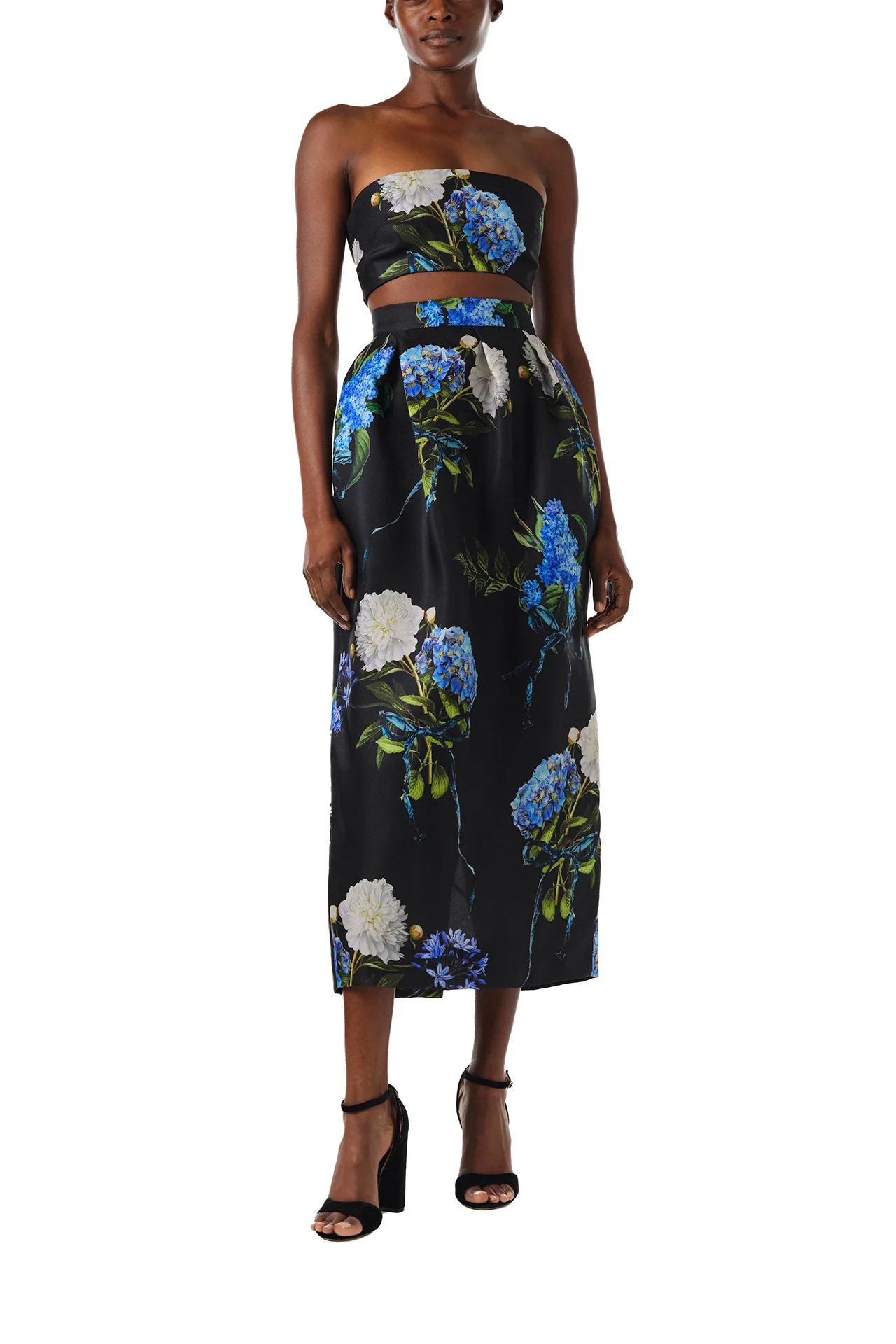 Floral Draped Midi Skirt - Image 3