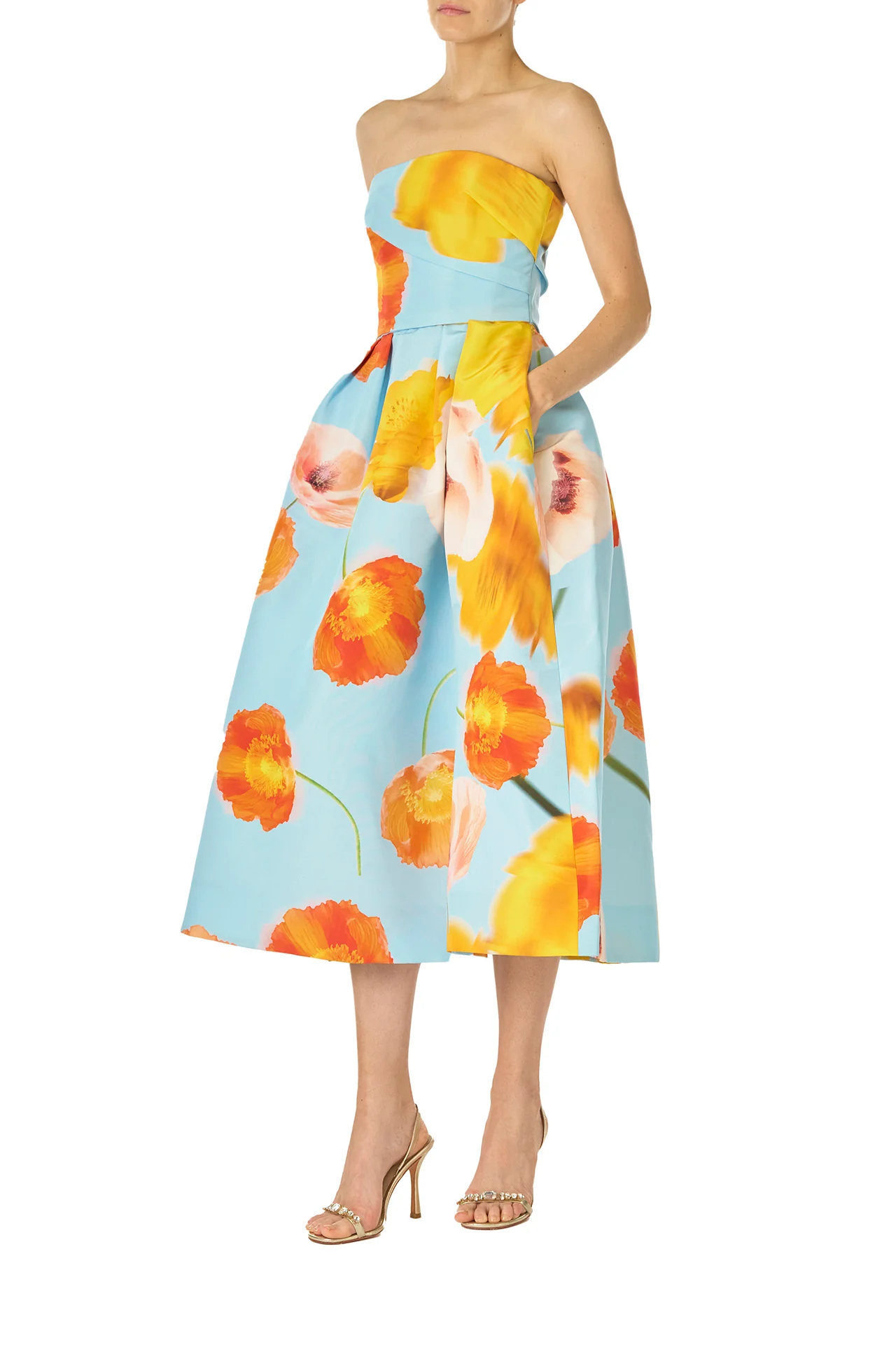 Poppy Floral Tea-Length Dress - Image 5