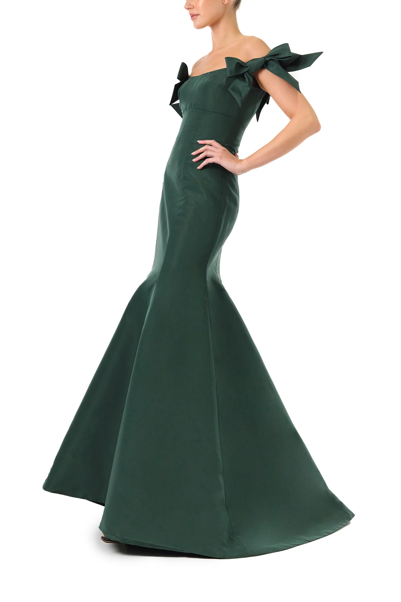 Bow Sleeve Trumpet Gown - Image 3