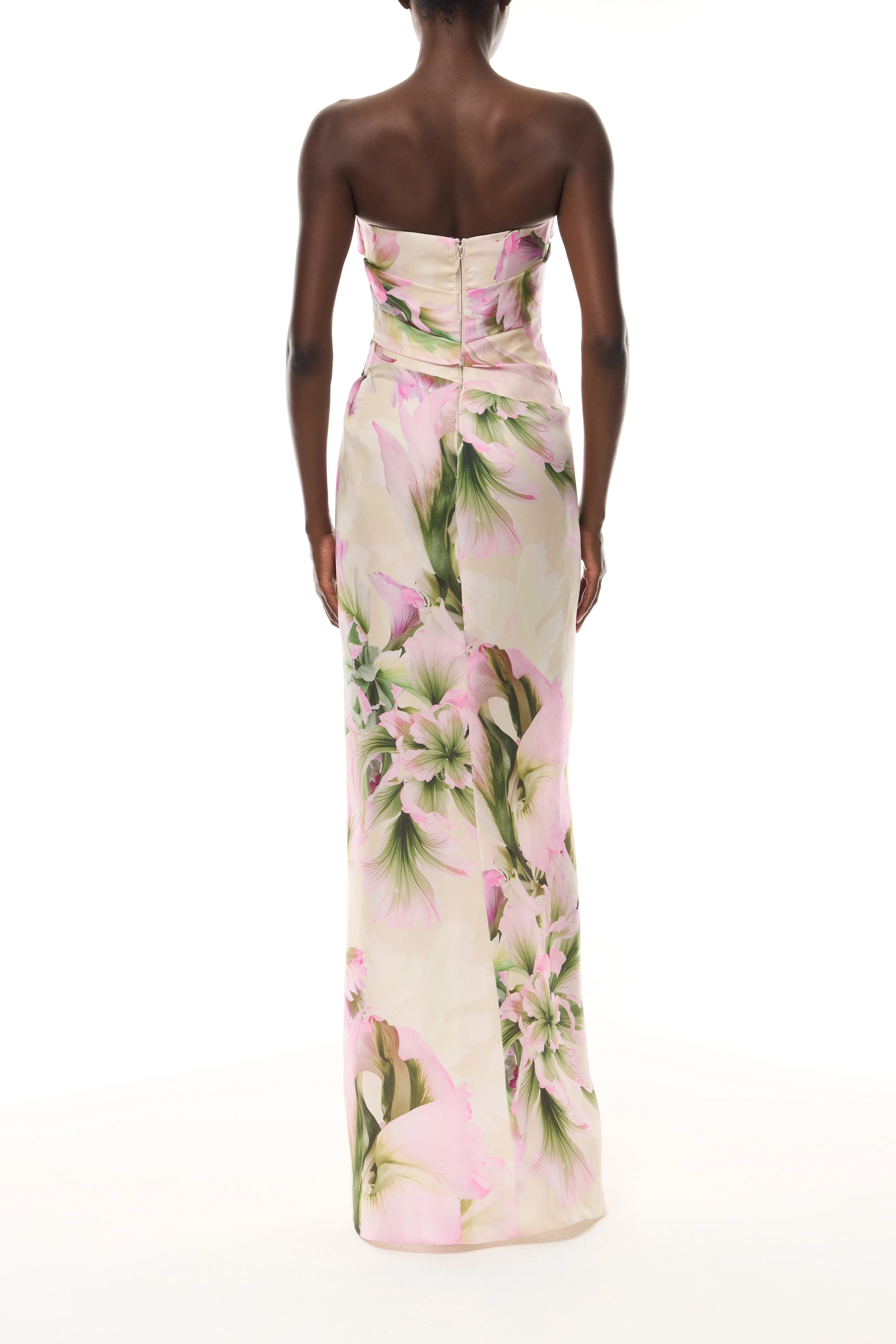 Tulip Printed Gown with Slit - Image 6