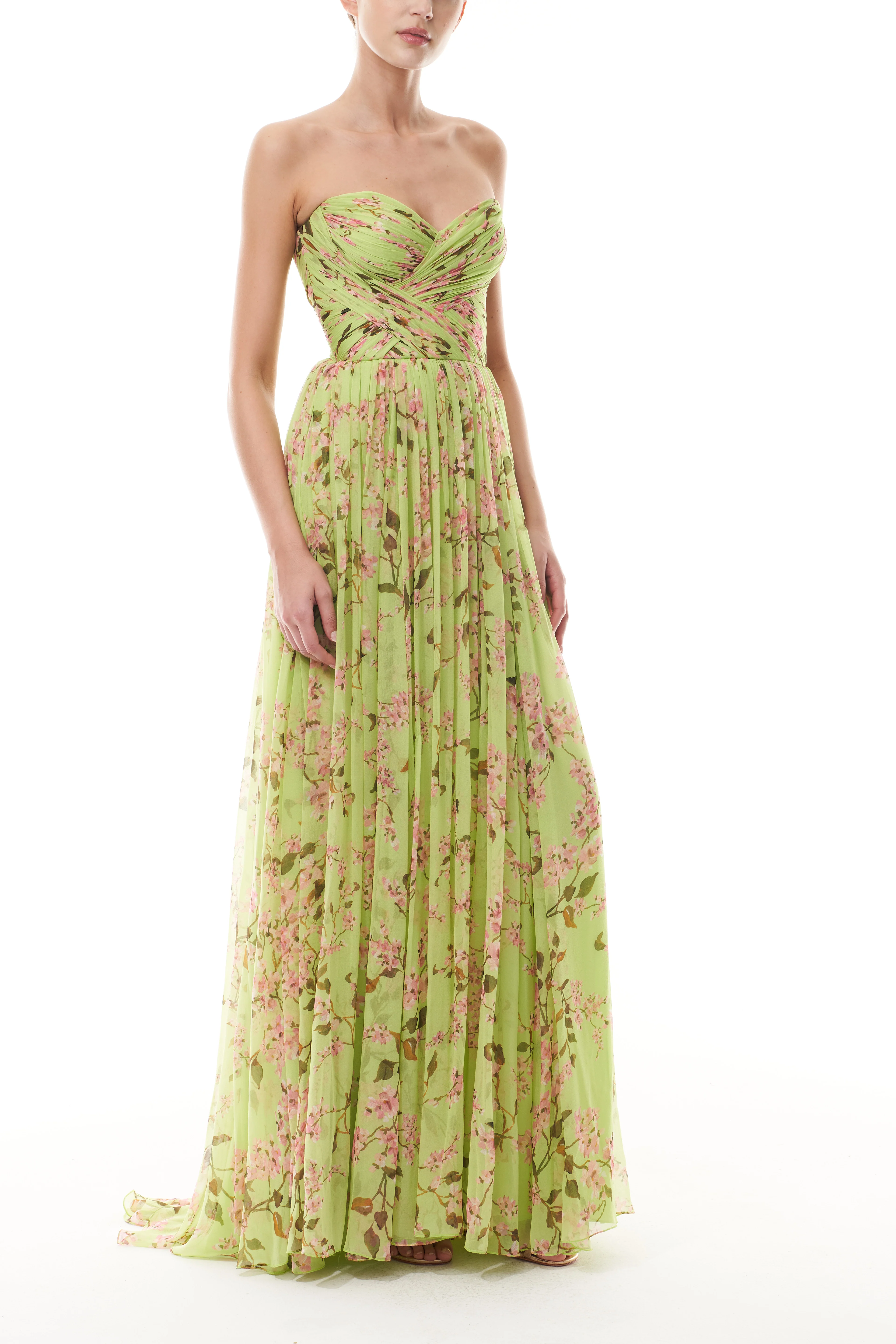 Celadon Floral Sweetheart Gown - Image 4