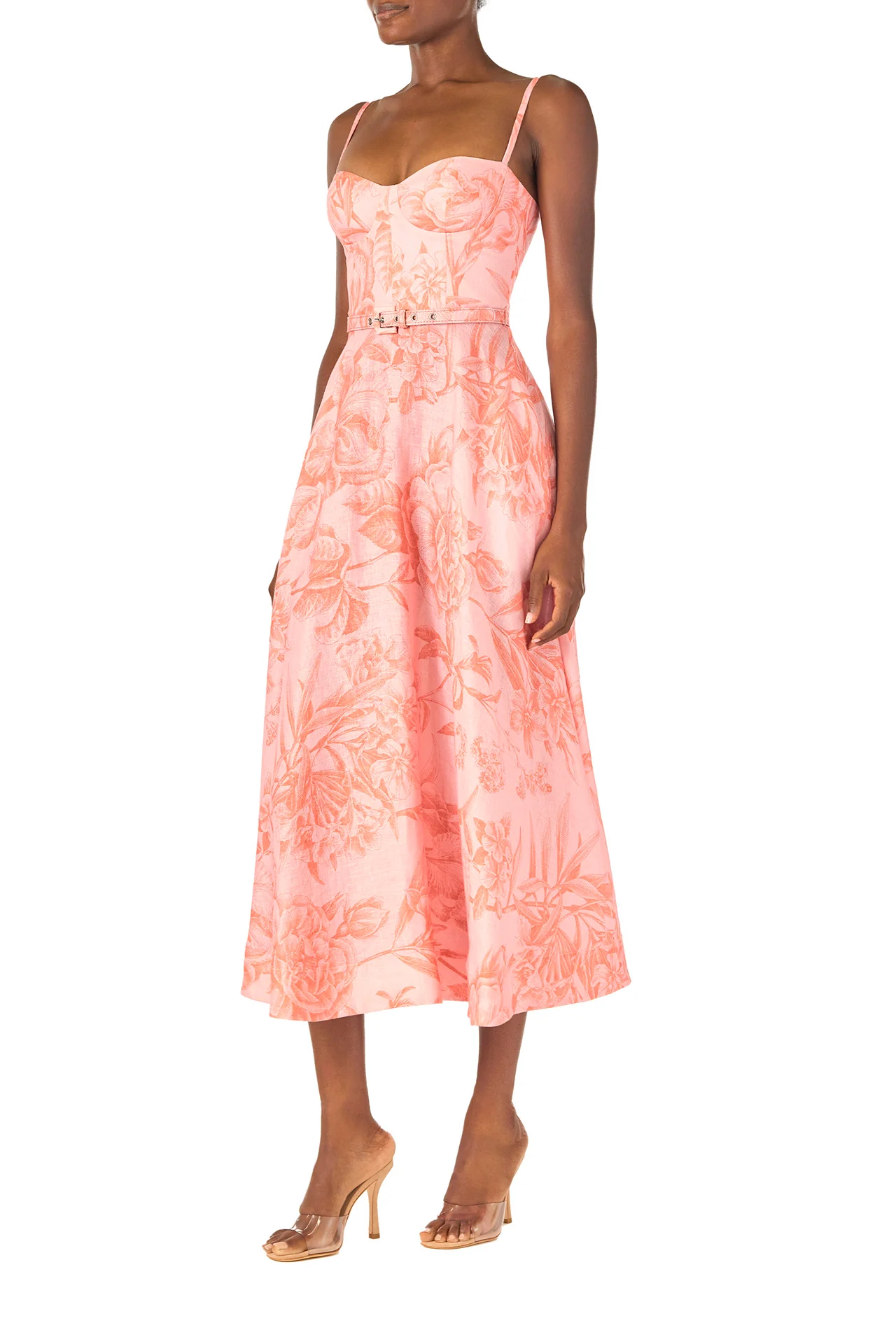 Floral Corseted A-line Dress - Image 3