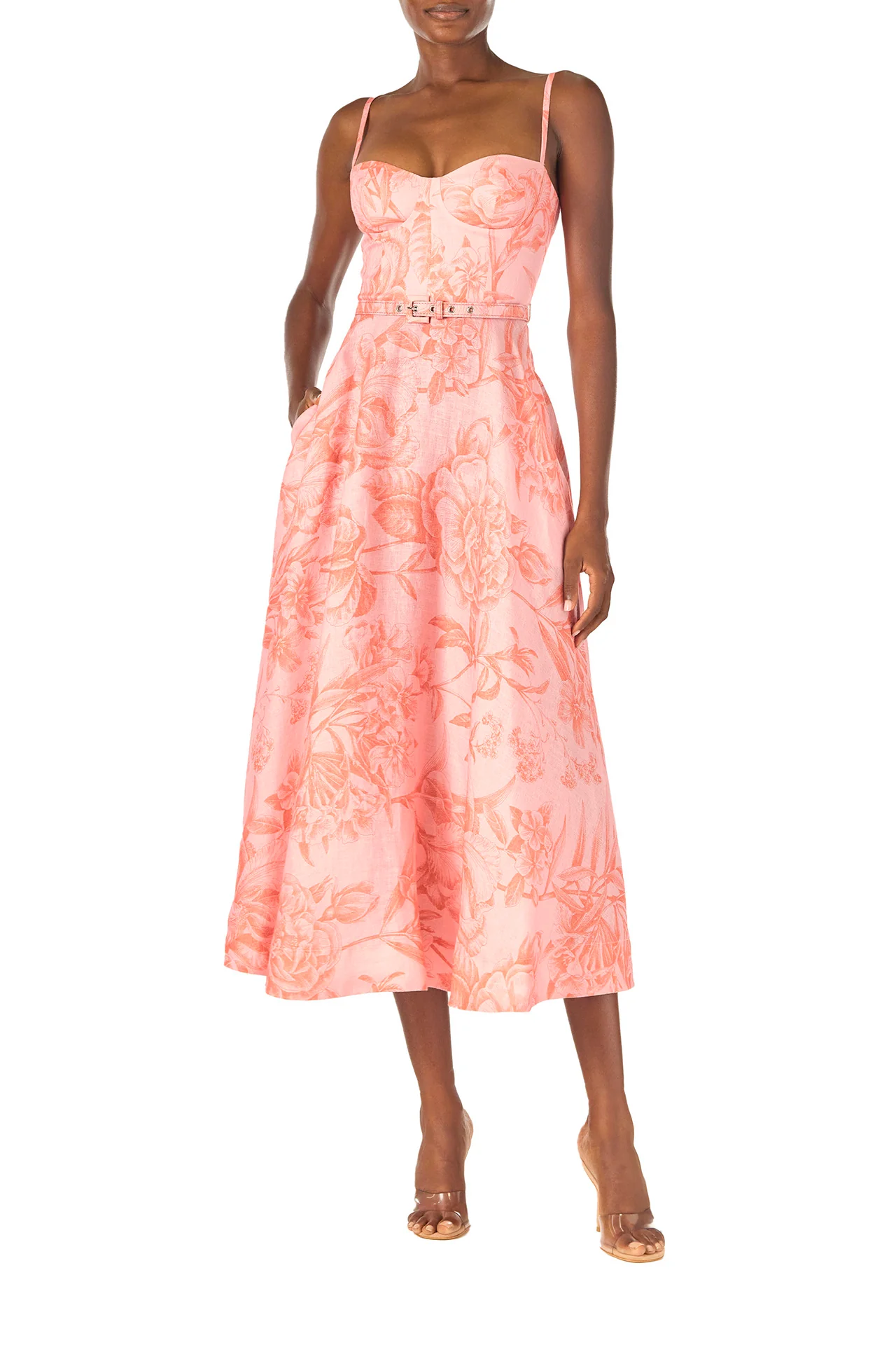 Floral Corseted A-line Dress - Image 5