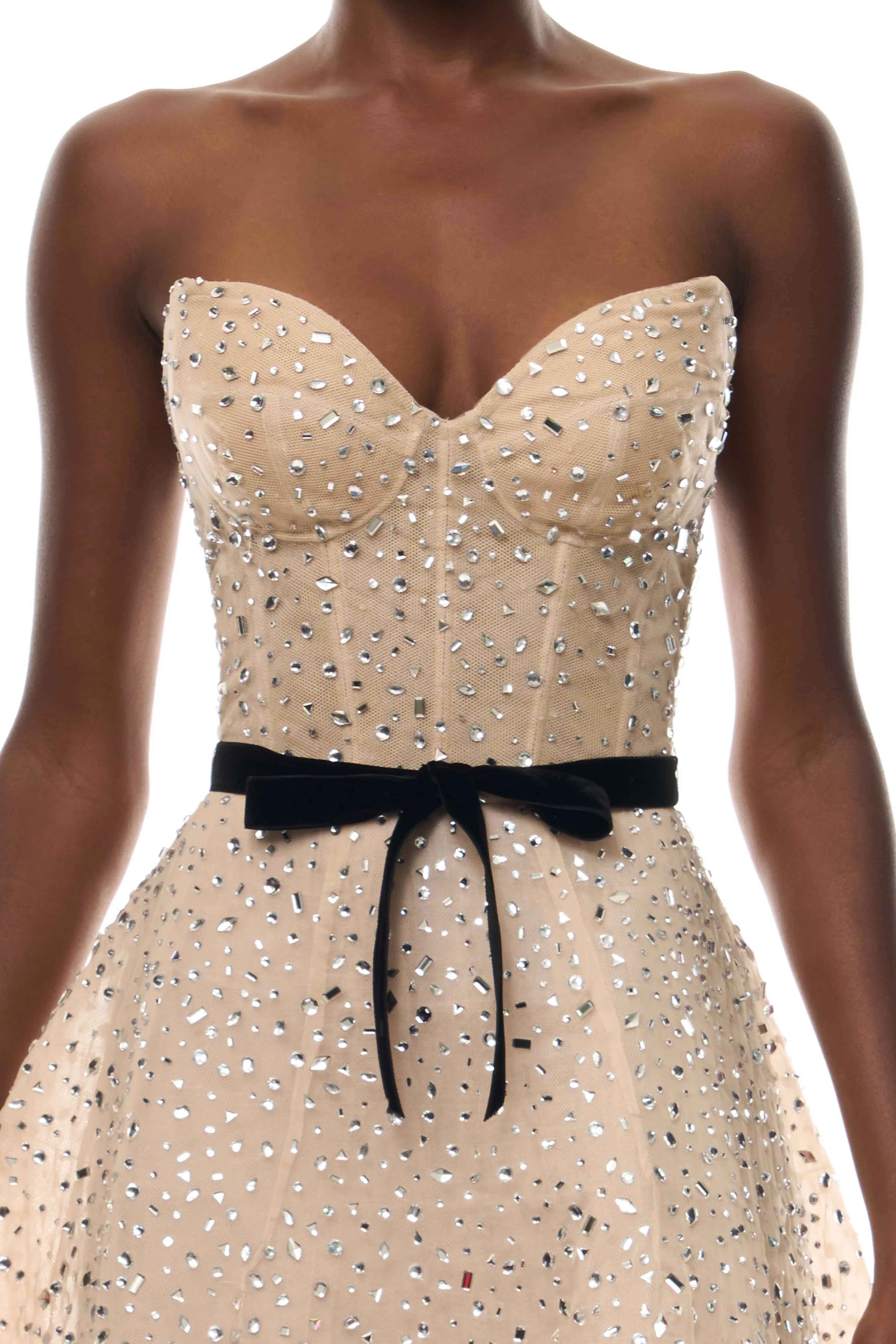 Crystal Embellished Sweetheart Dress - Image 2
