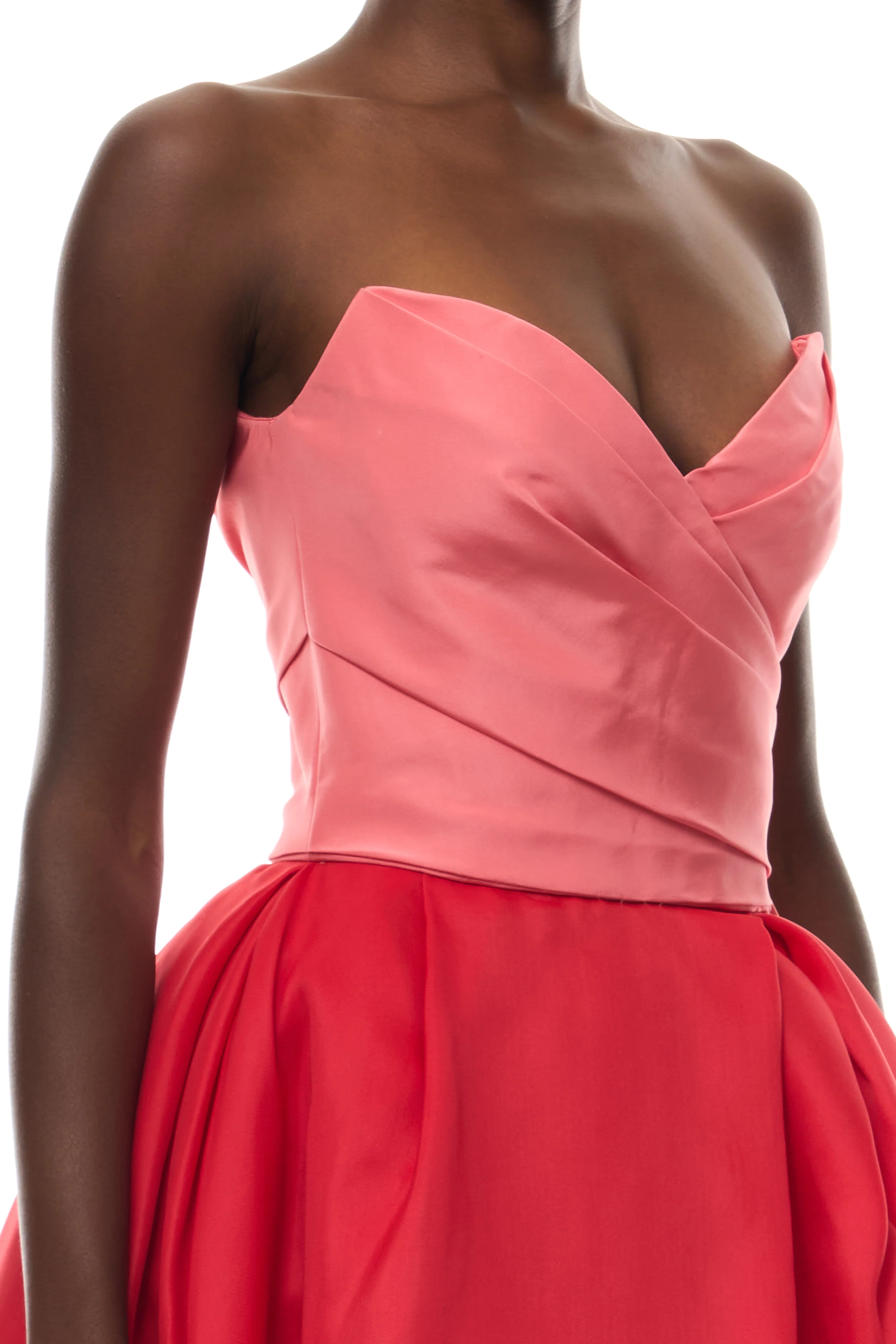Draped Ballgown with Tufted Skirt - Image 3