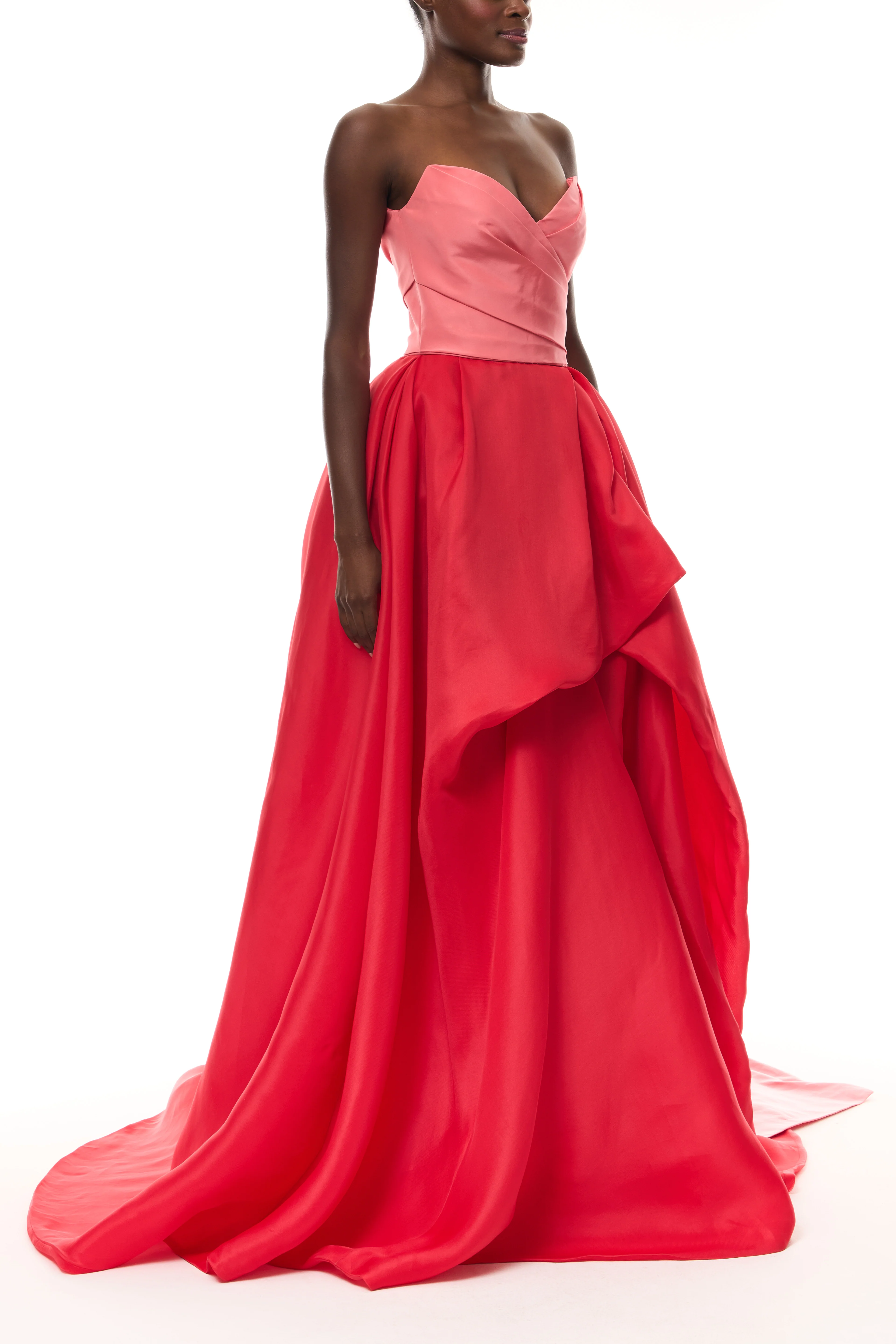 Draped Ballgown with Tufted Skirt - Image 4