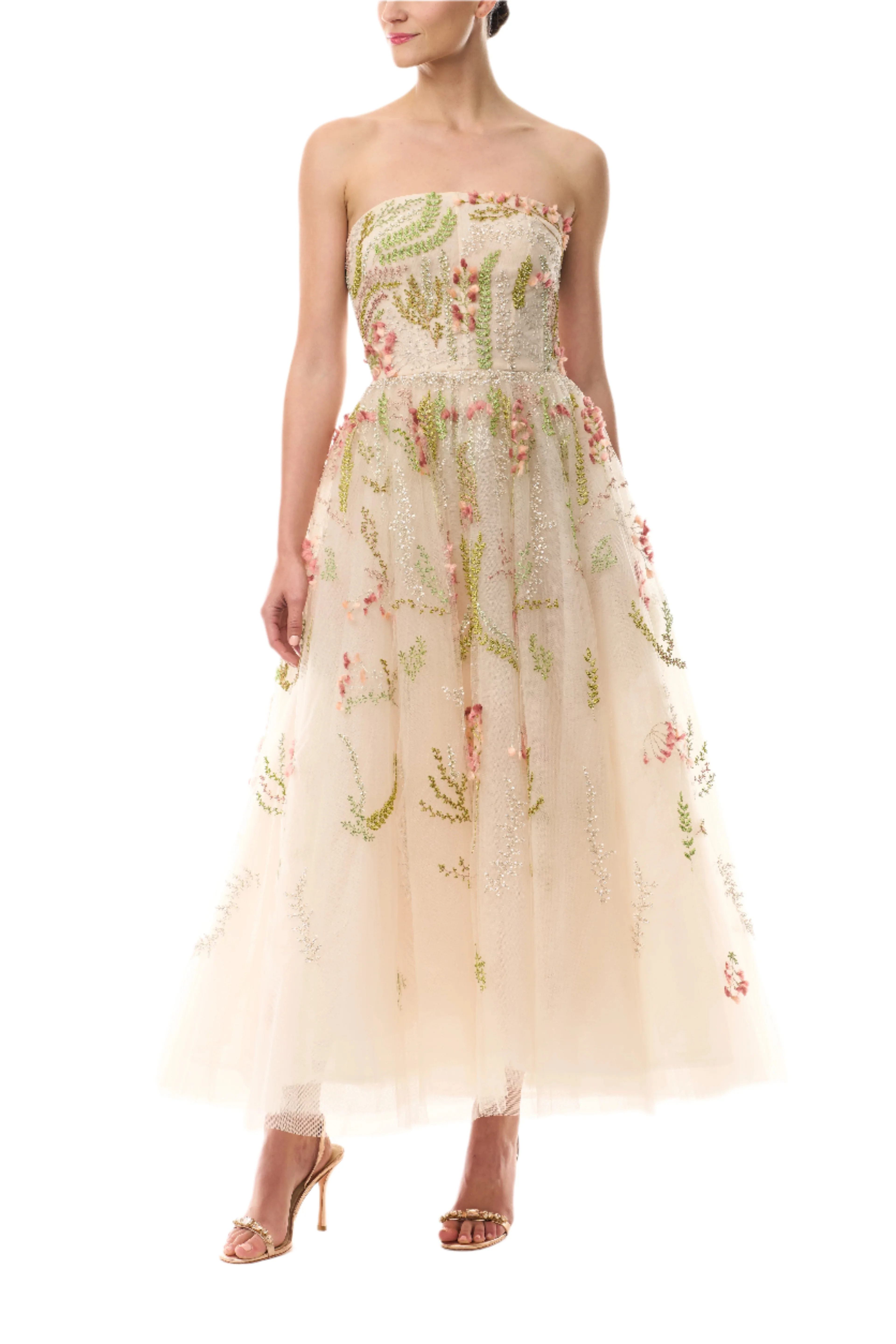 Embroidered Capelet Prosecco Multi - Image 3