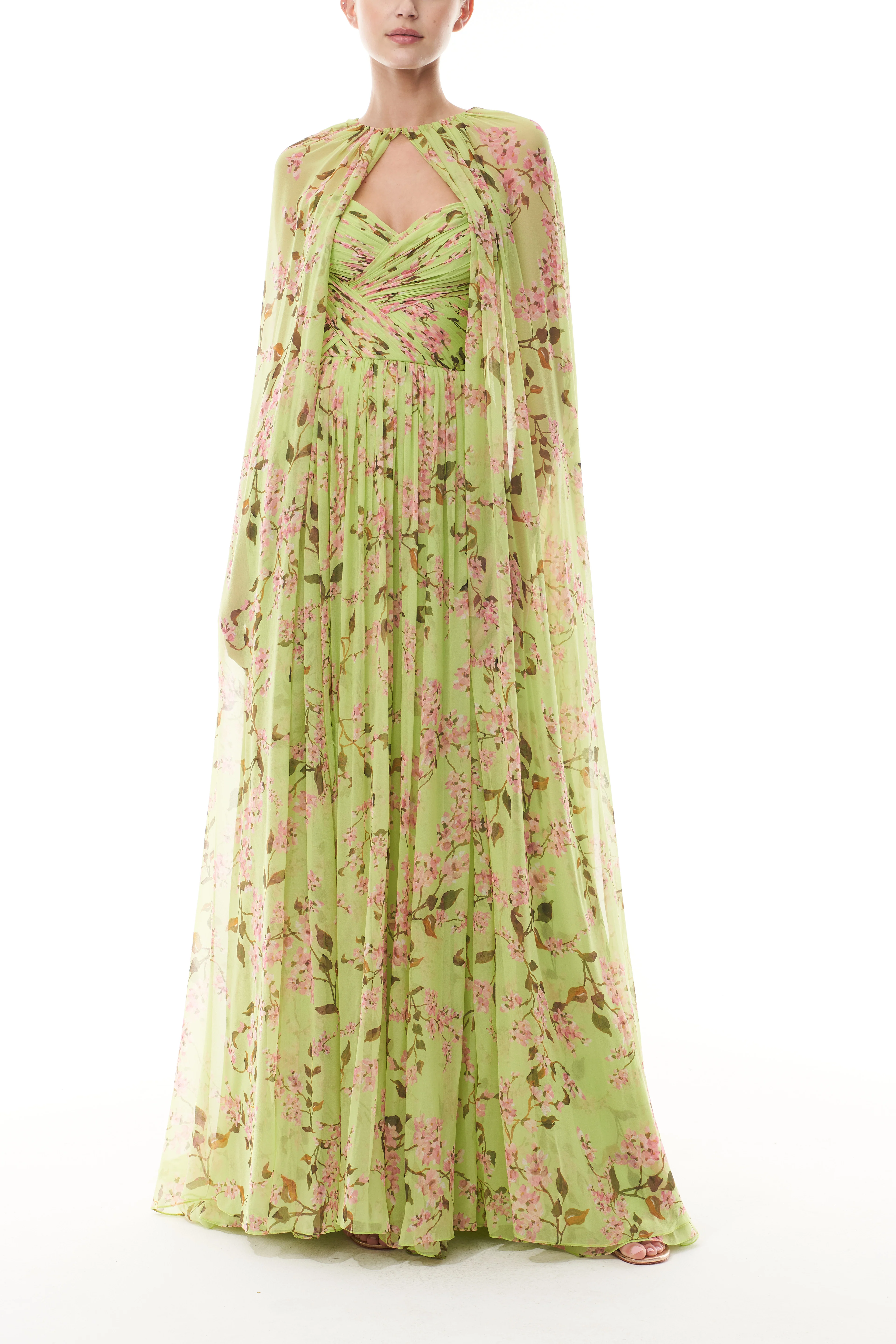 Floor Length Celadon Cape