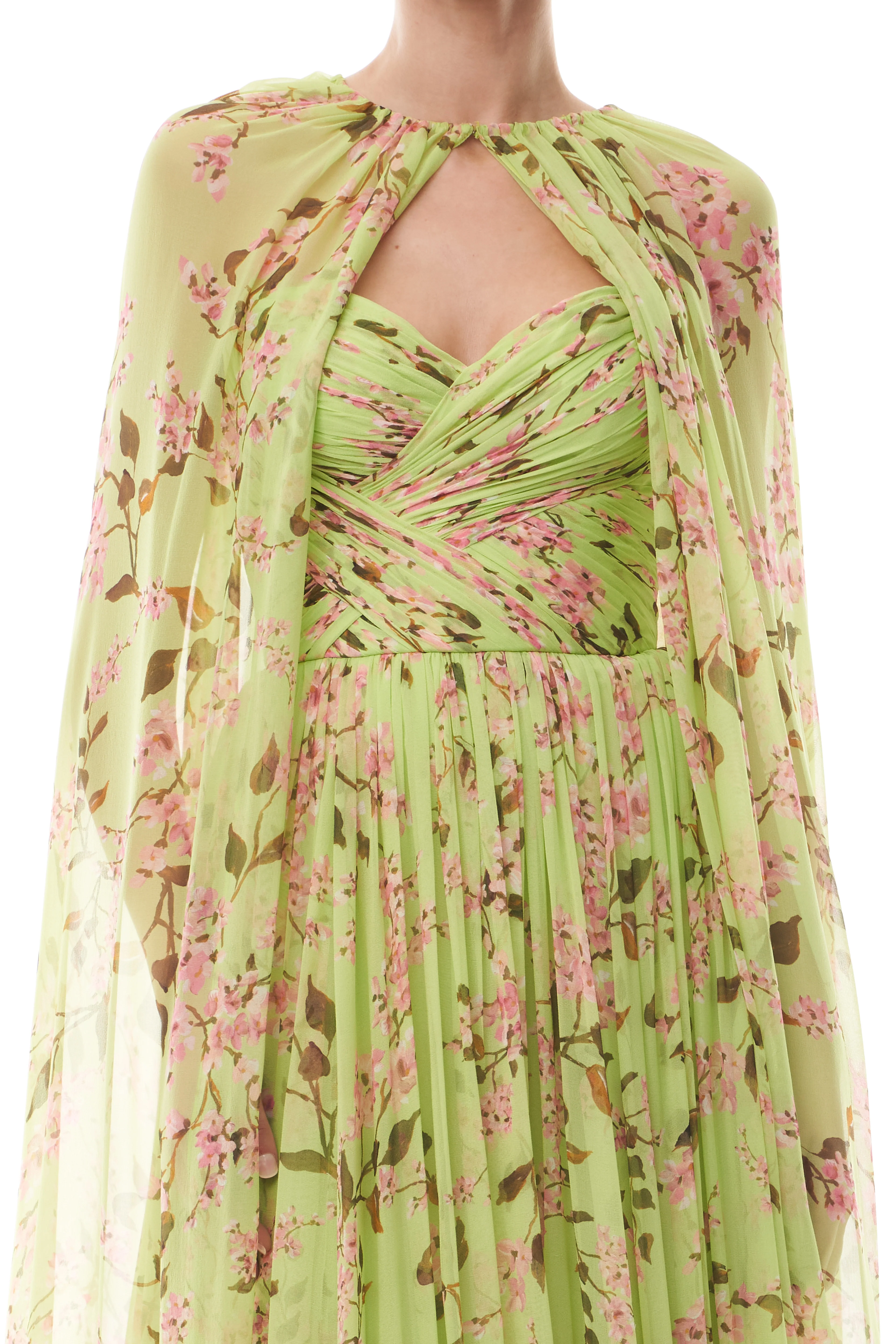 Floor Length Celadon Cape - Image 2