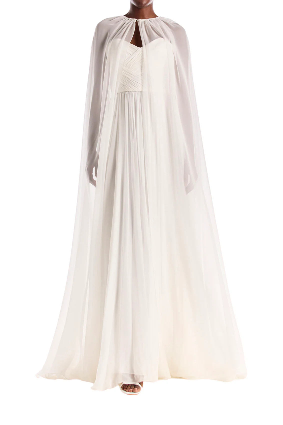 Floor Length Chiffon Evening Cape - Image 3
