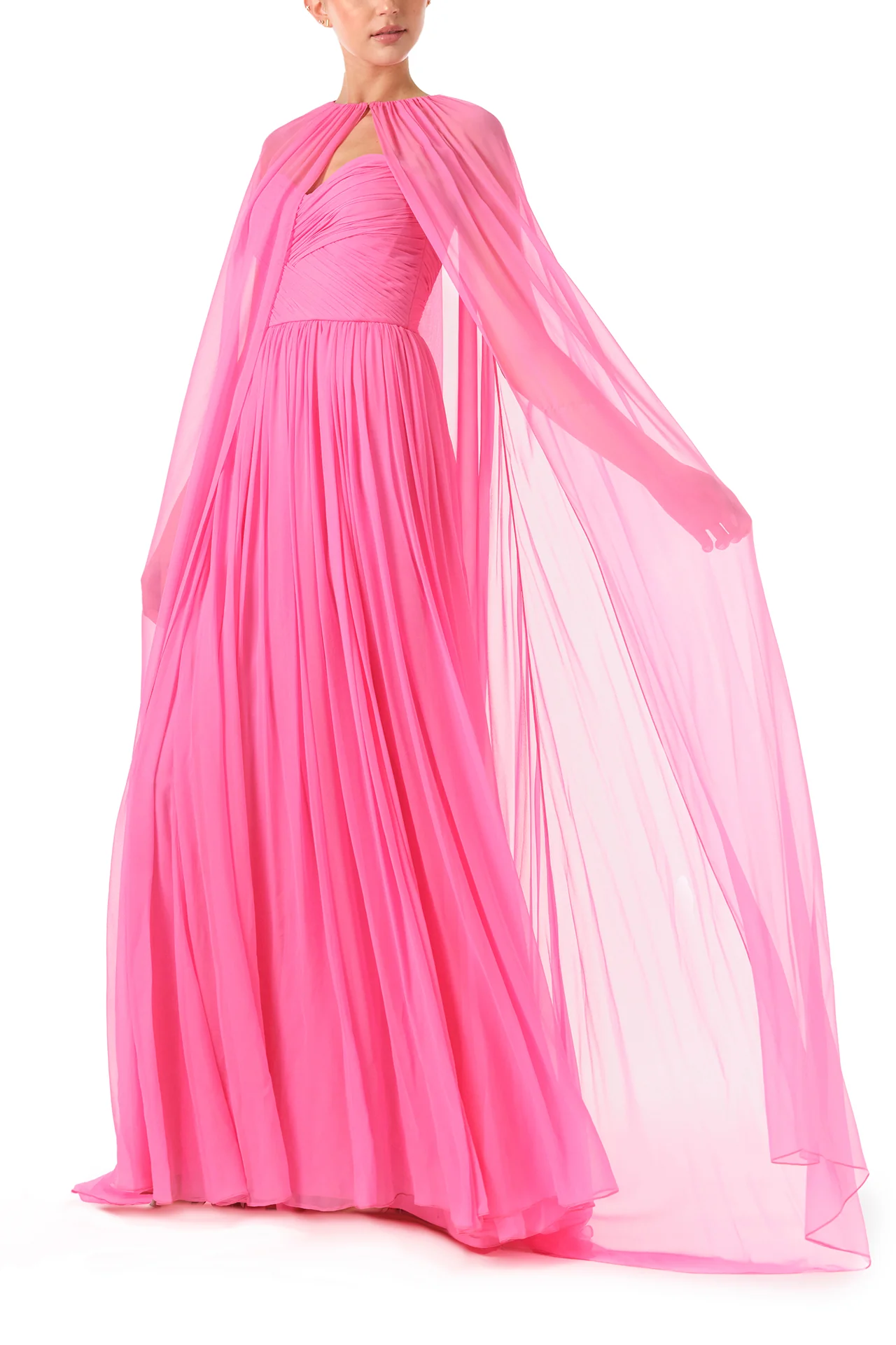 Floor Length Chiffon Cape - Image 4