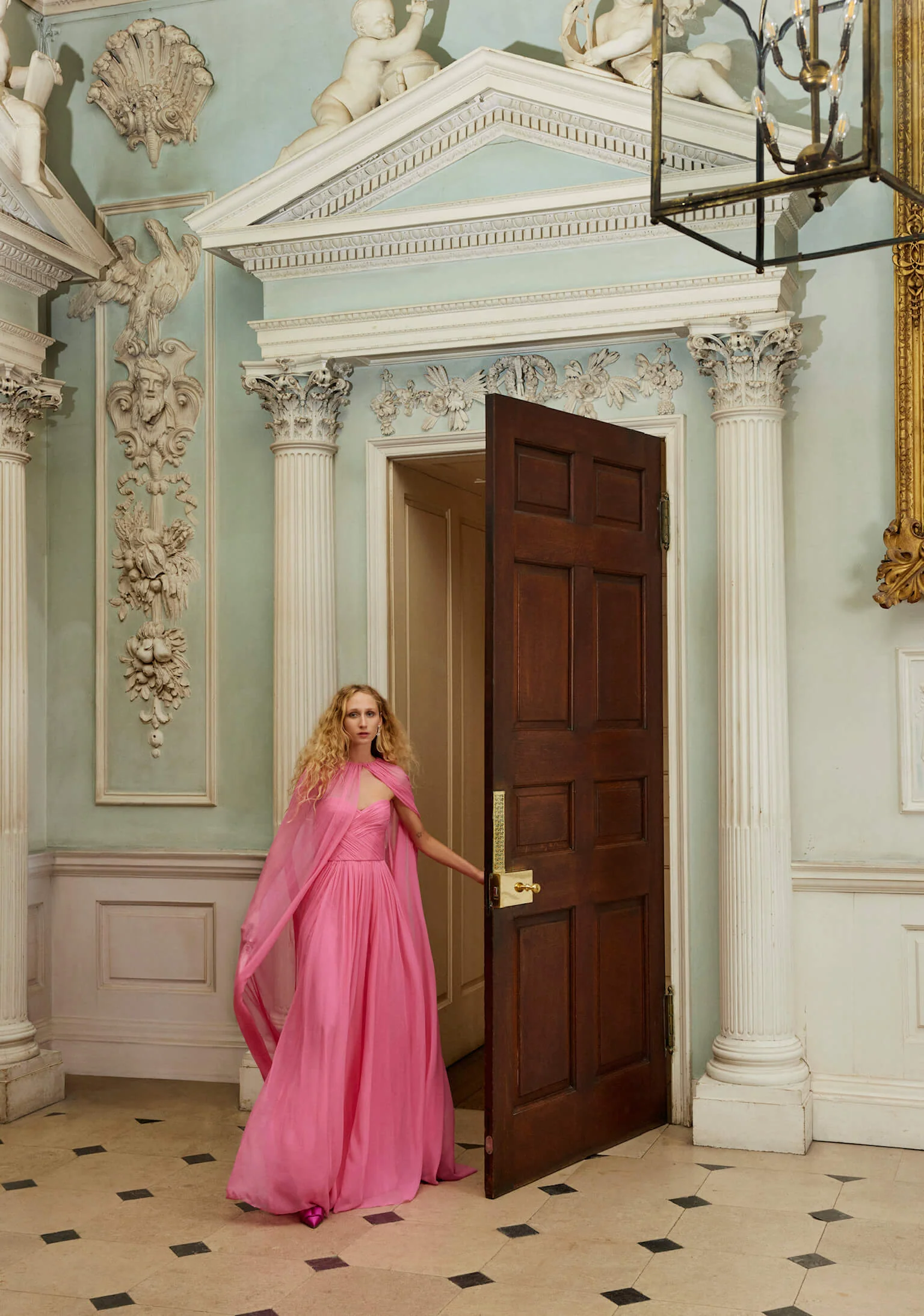 Floor Length Chiffon Cape - Image 6