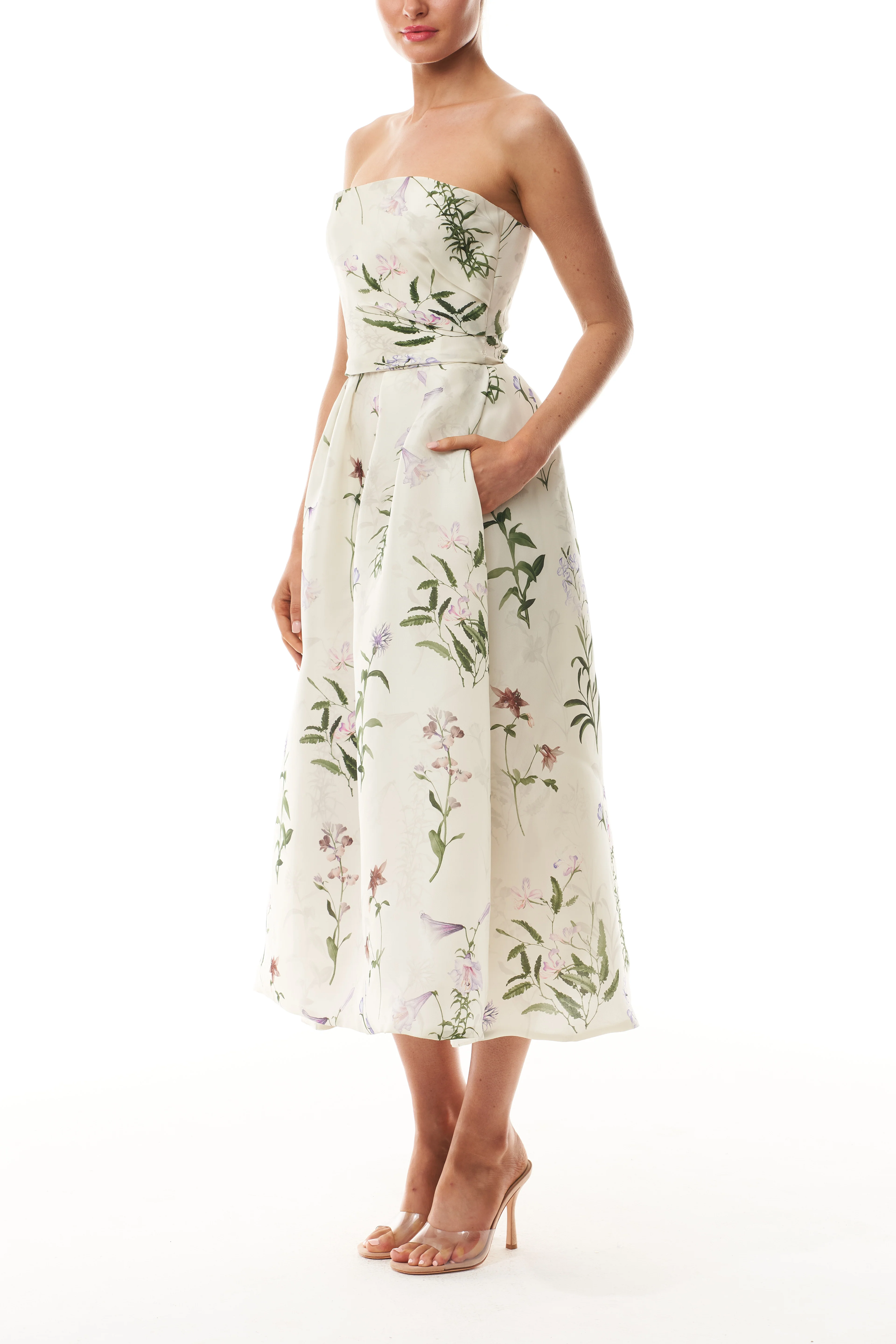 Floral Printed Tea Dress - Image 3