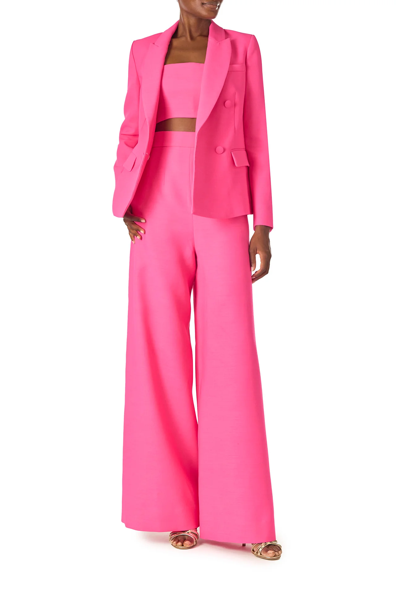 Hibiscus Double-Breasted Tuxedo Jacket - Image 4