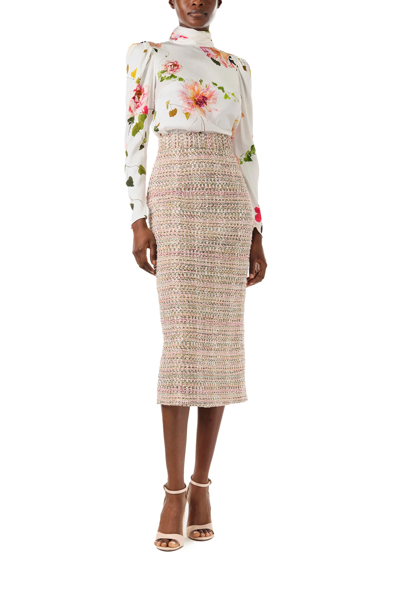 High Neck Floral Blouse - Image 3