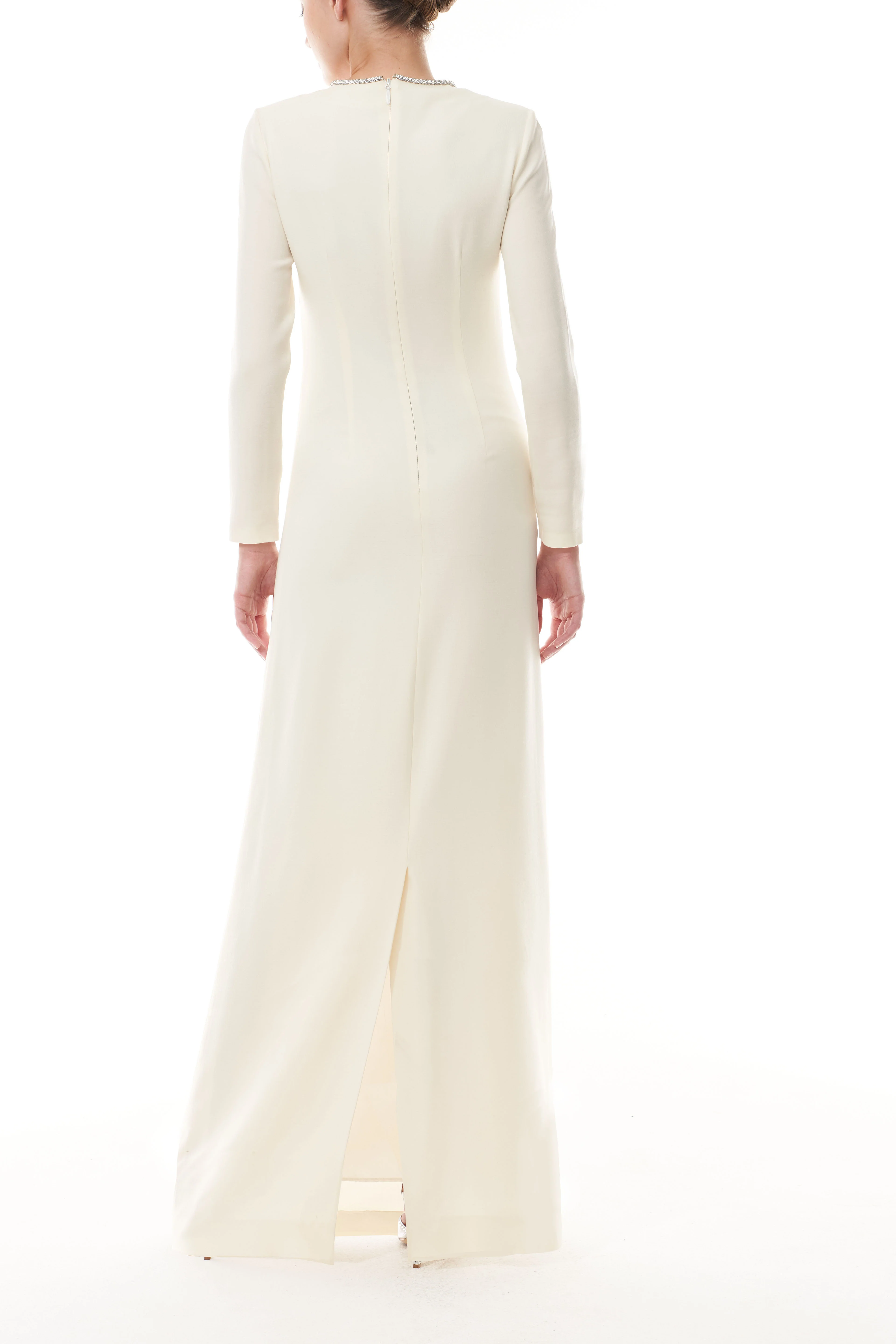 Ivory Crystal Bow Gown - Image 6