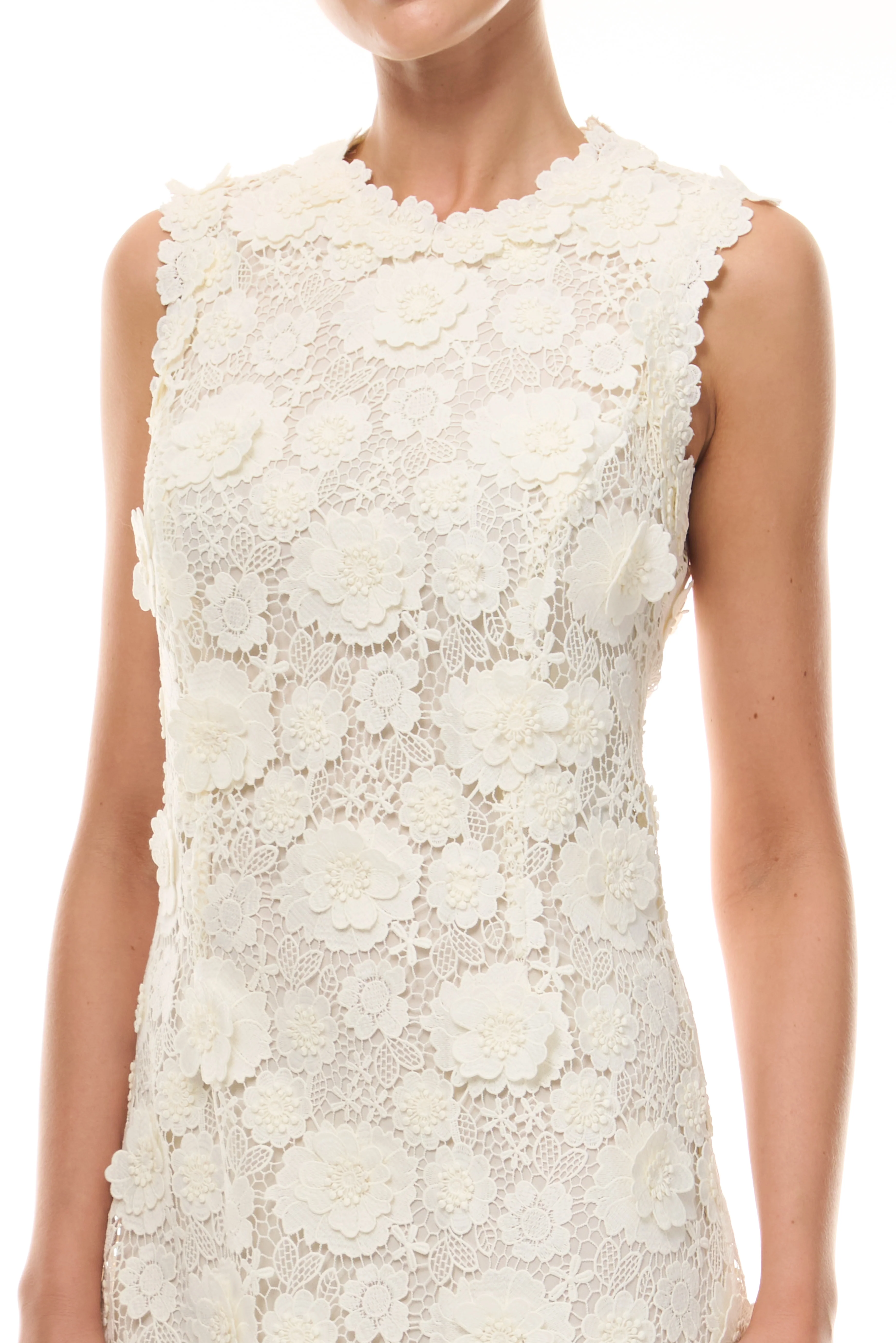 Ivory Lace Shift Dress - Image 2