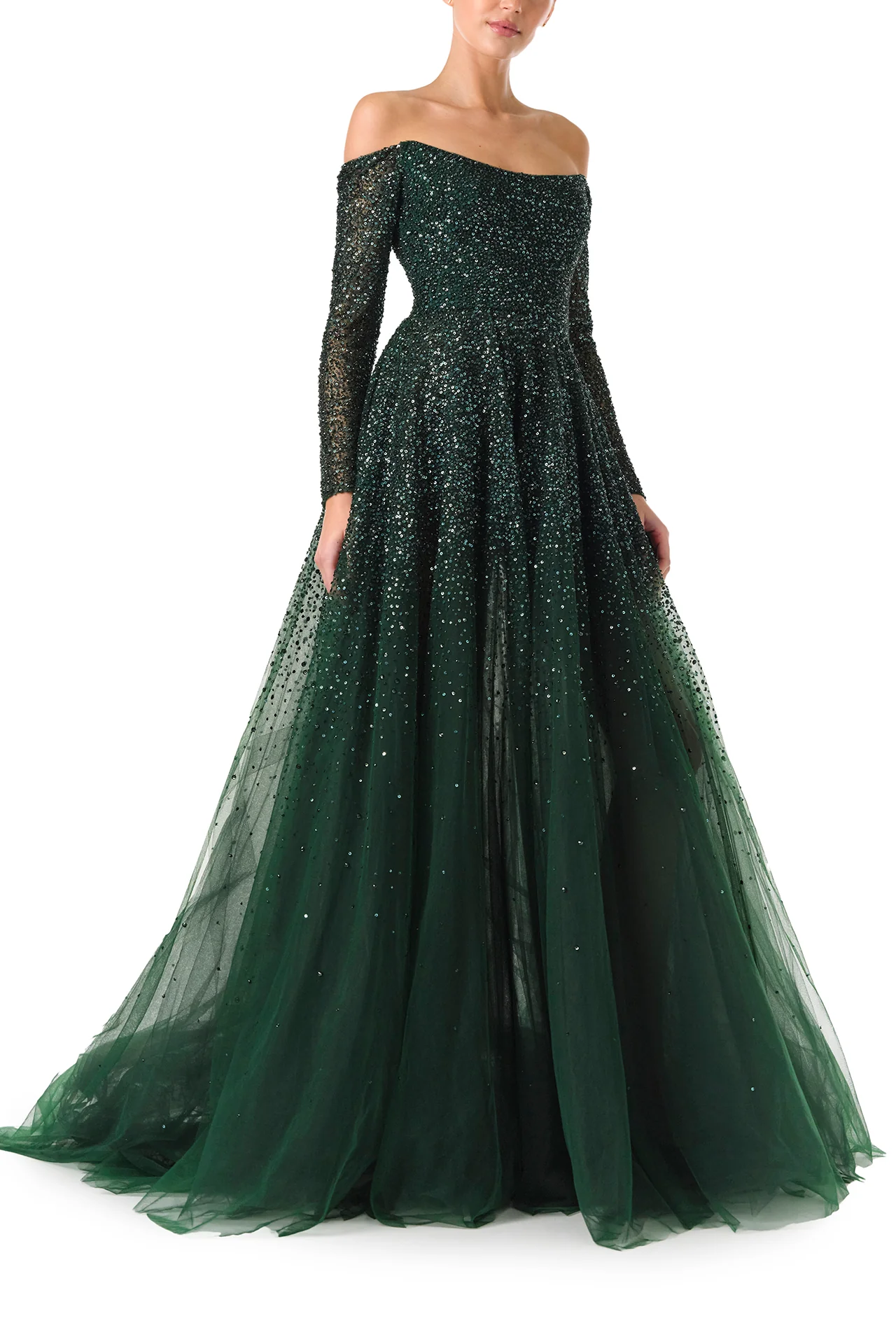 Off The Shoulder Embroidered Ball Gown - Image 3
