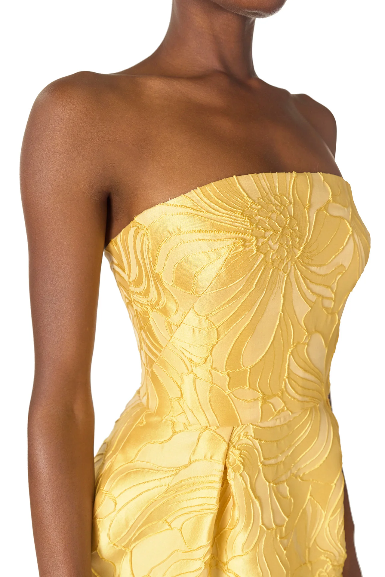 Lemon Floral Jacquard Dress - Image 2