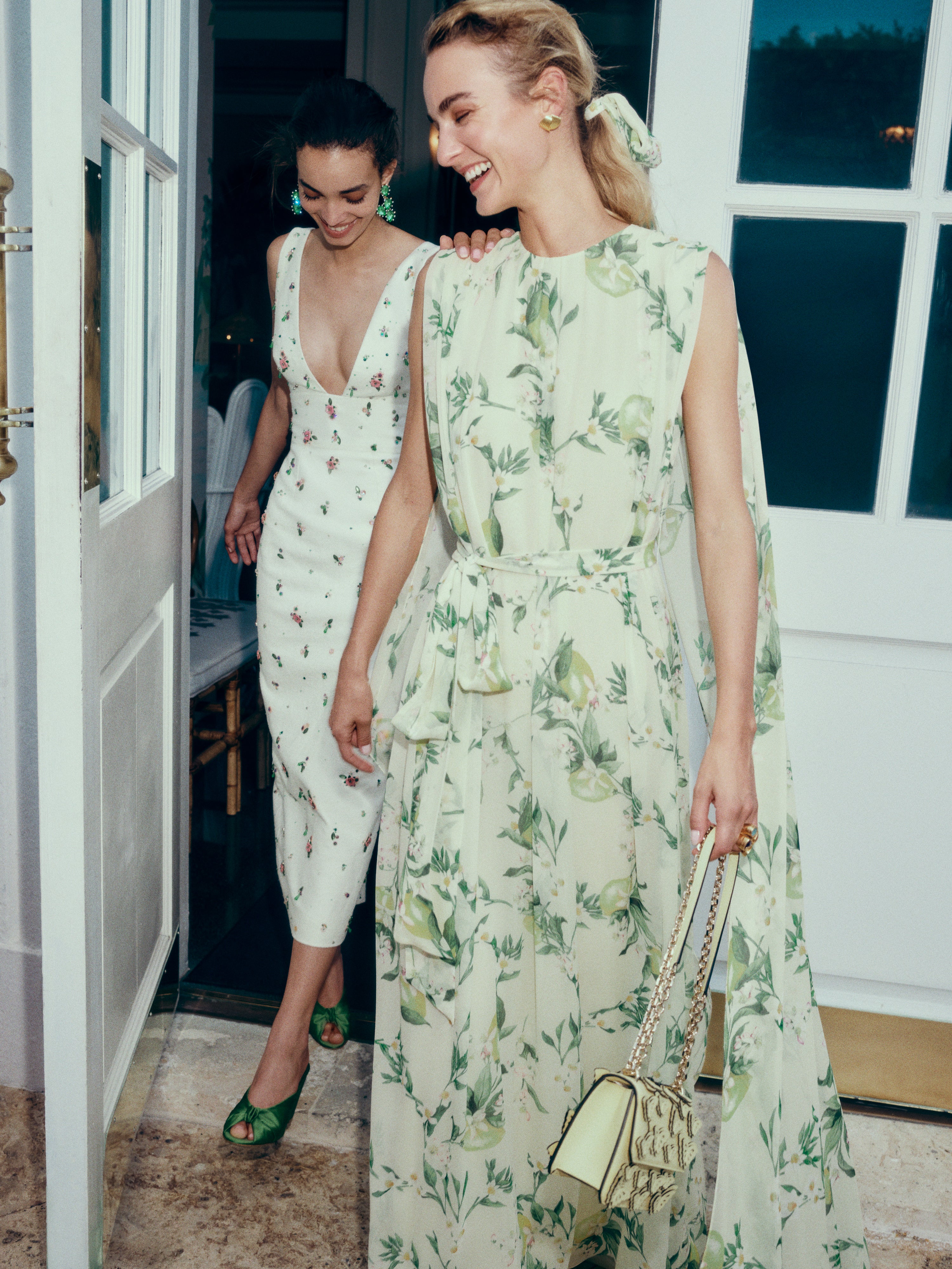Lemon Print Georgette Gown - Image 6