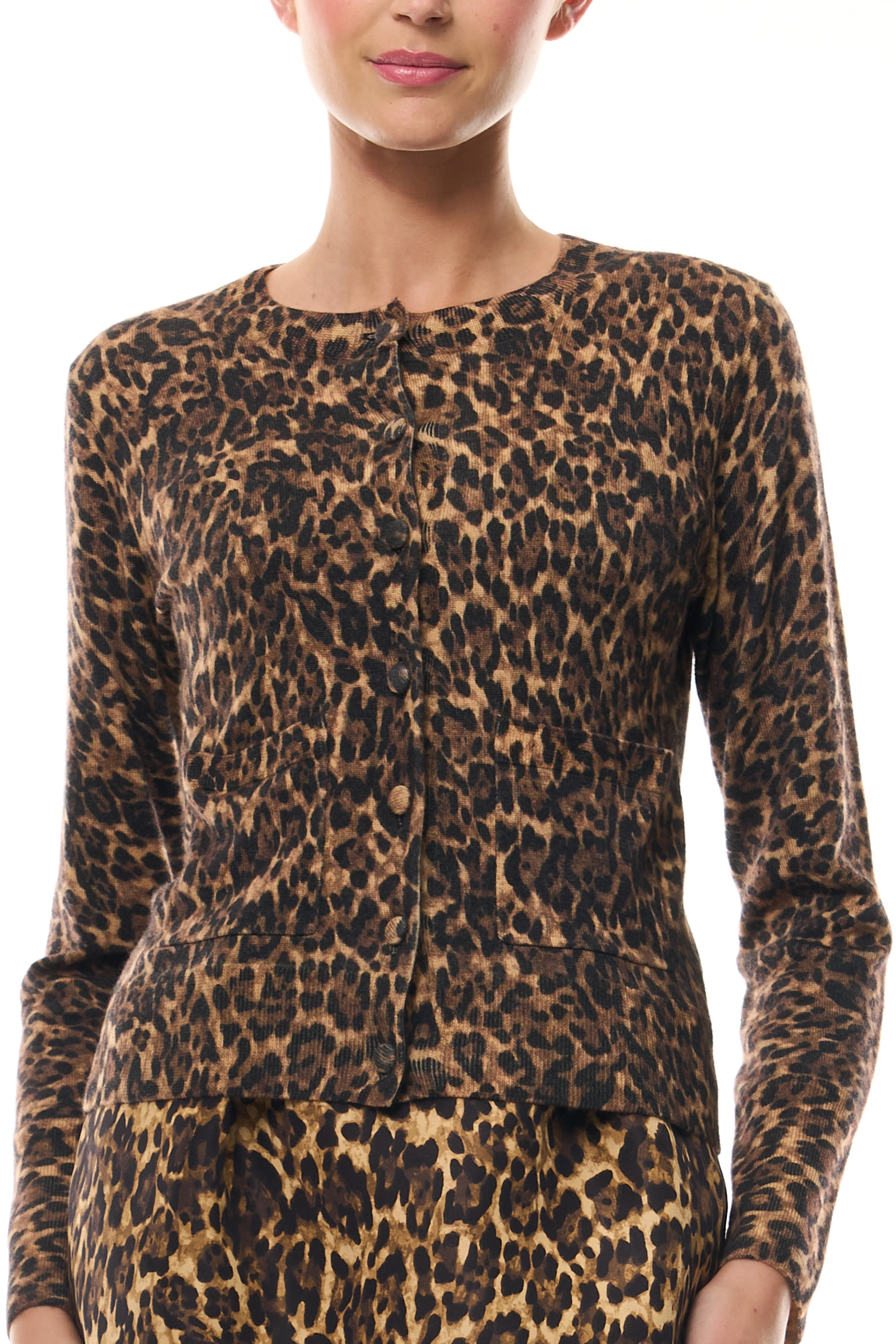 Leopard Print Cashmere Cardigan