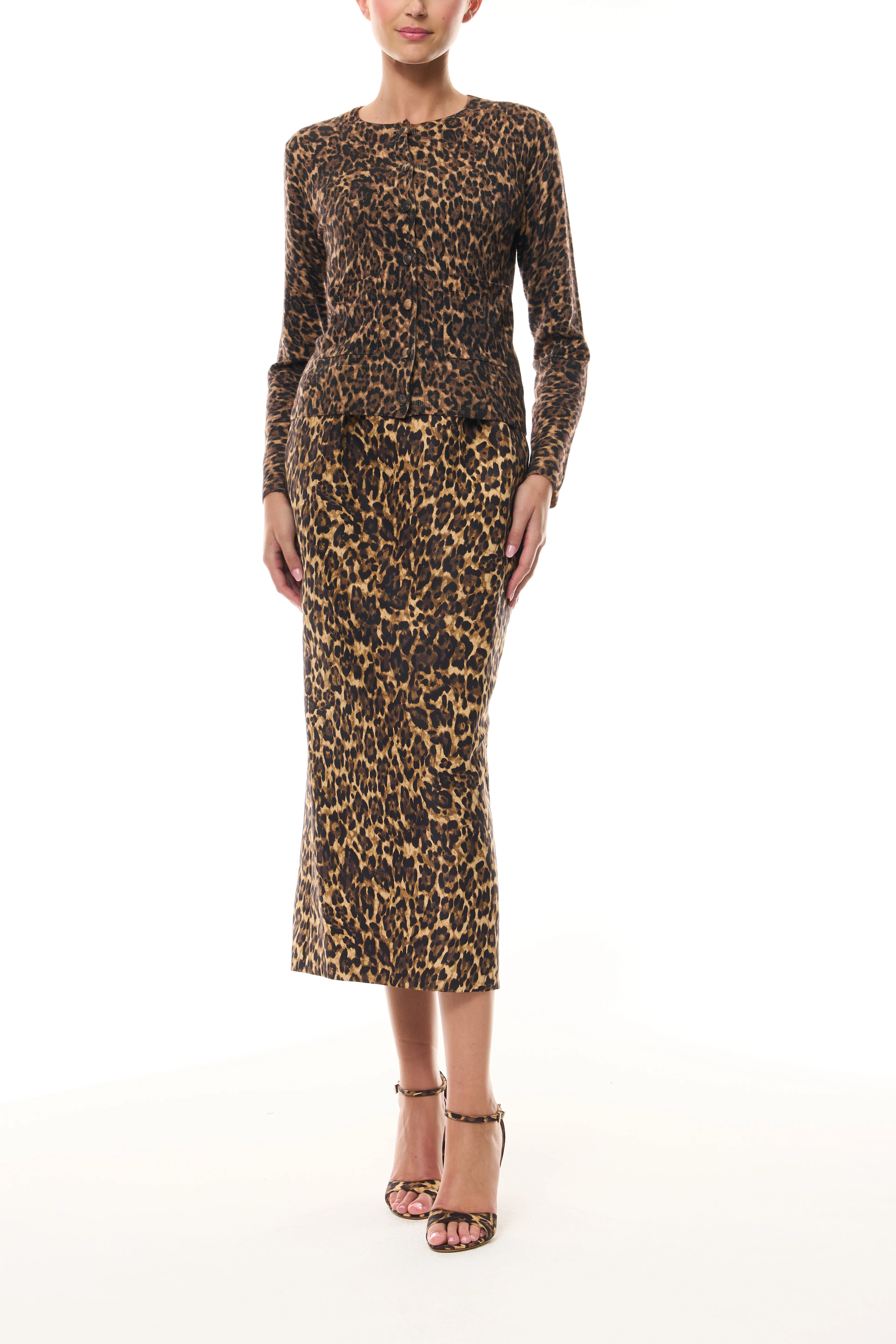 Leopard Print Cashmere Cardigan - Image 3
