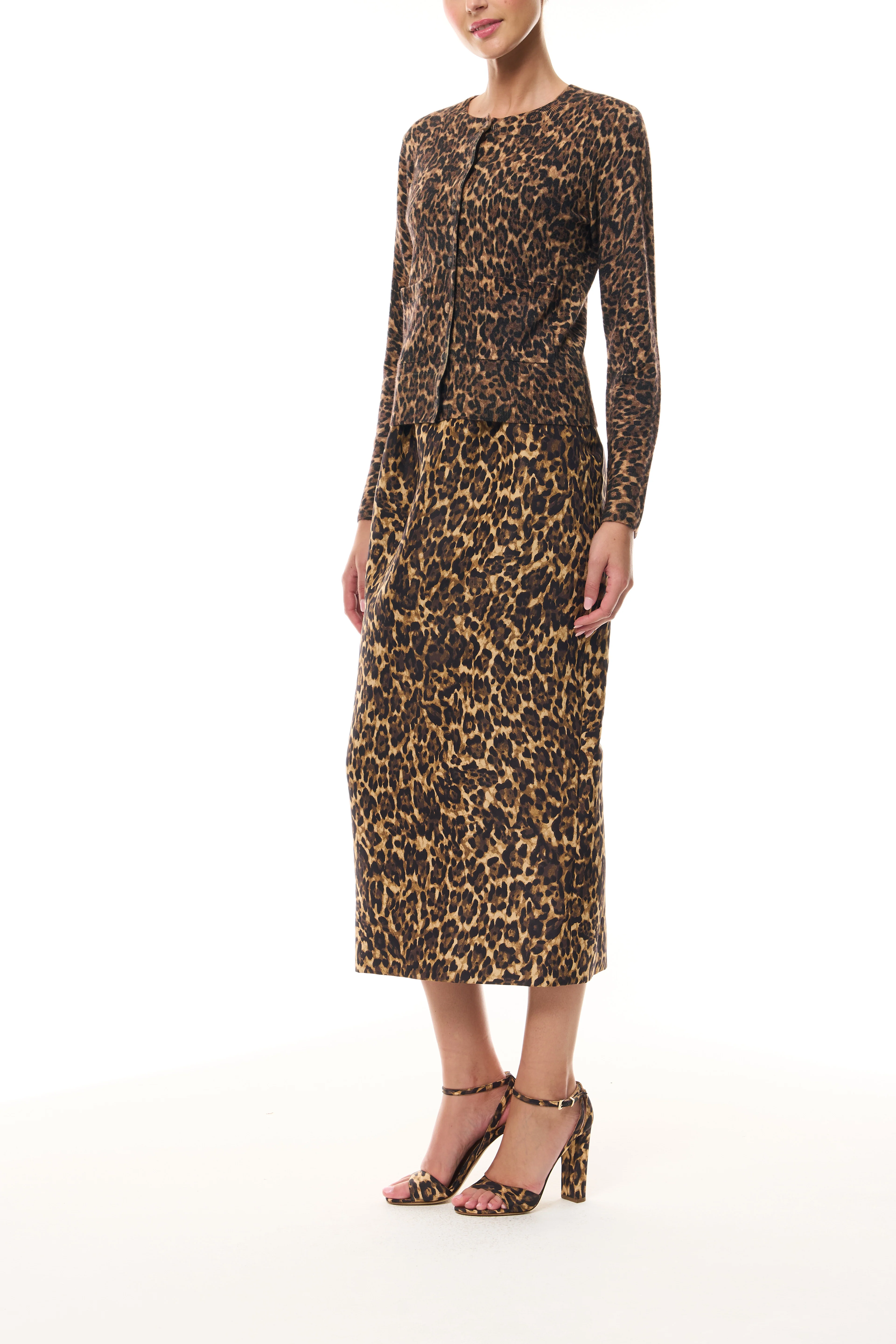 Leopard Print Cashmere Cardigan - Image 4