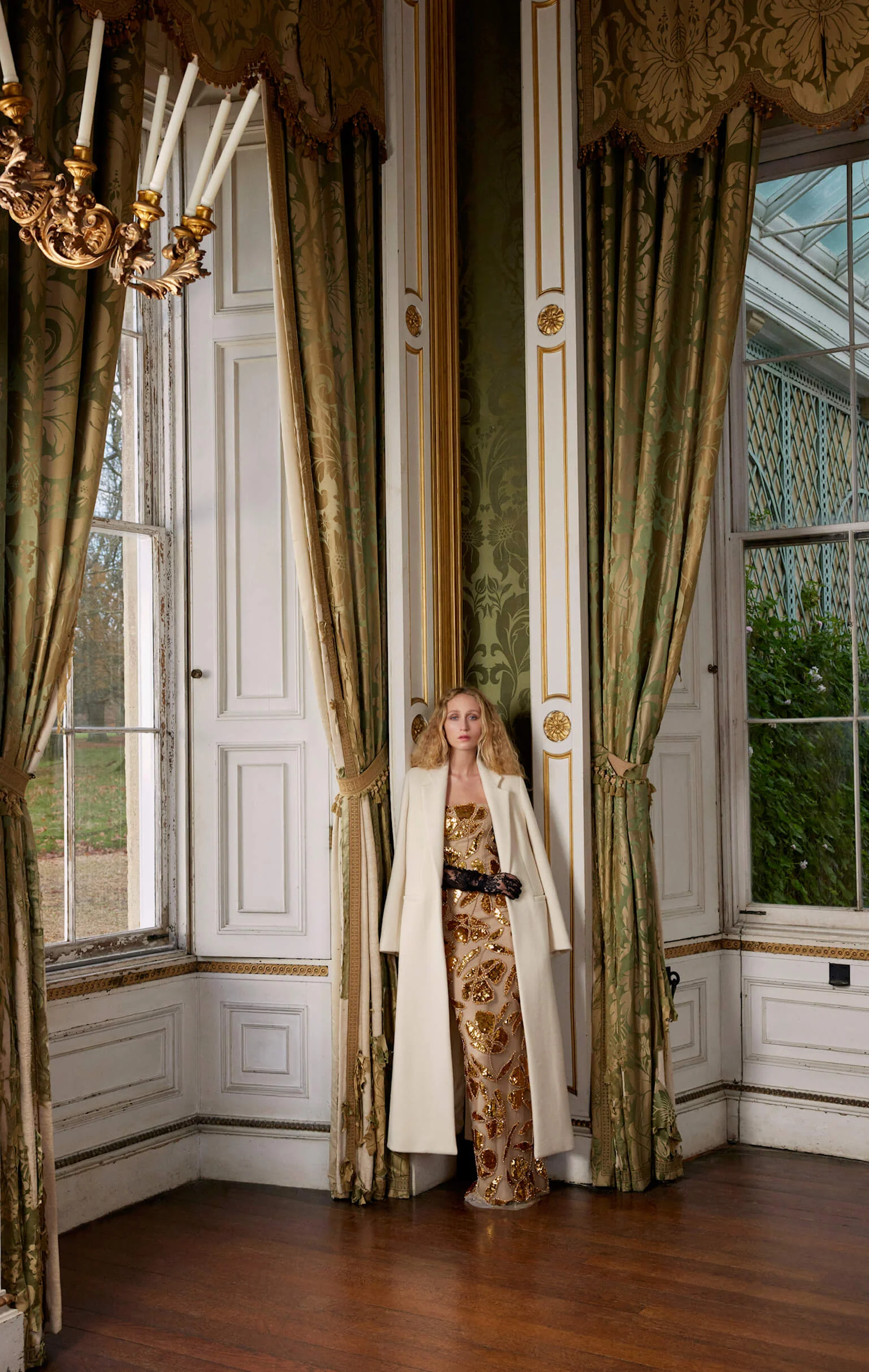 Long Creme Wool Coat - Image 7