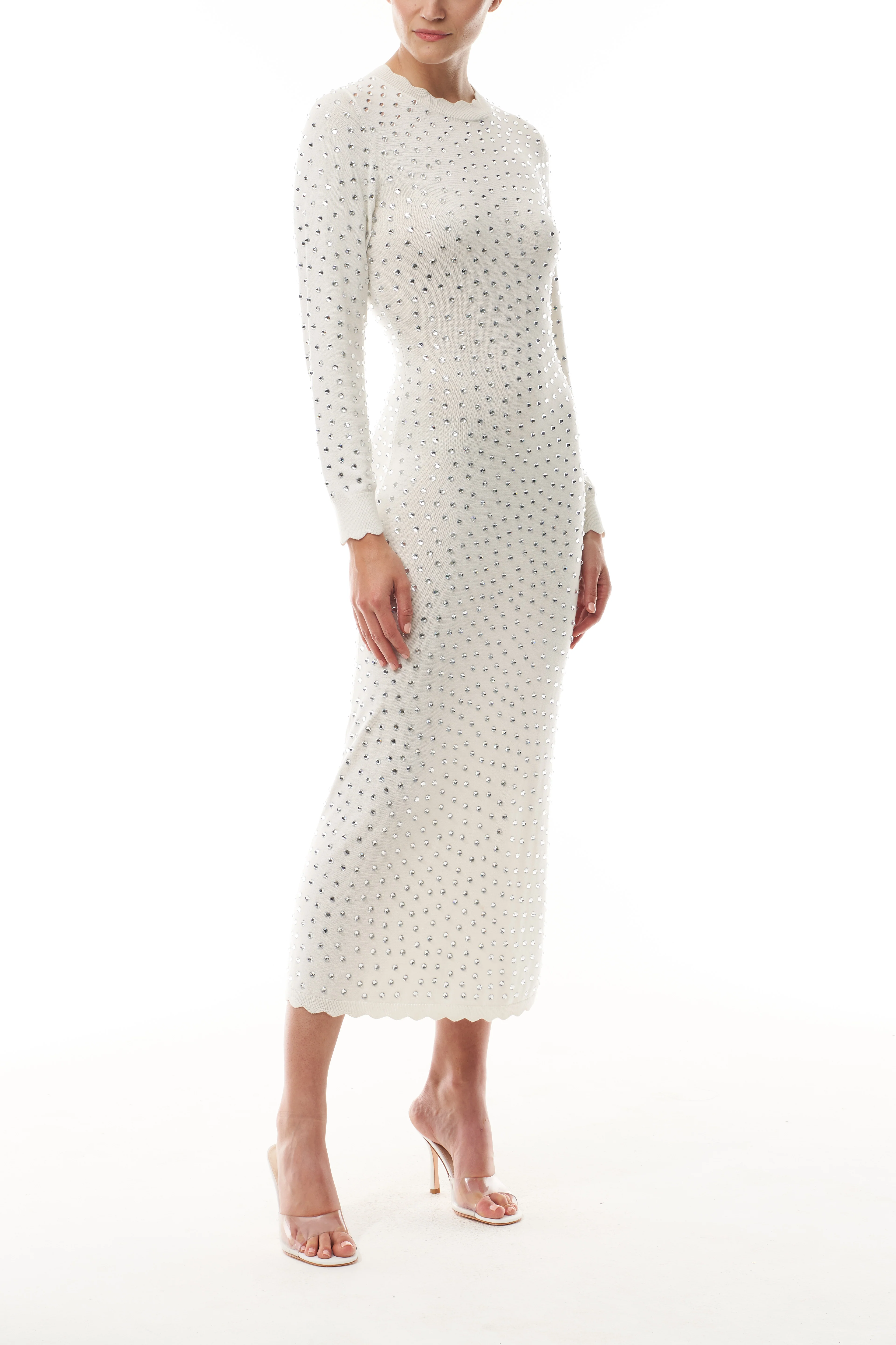 Long Sleeve Crystal Dress - Image 3