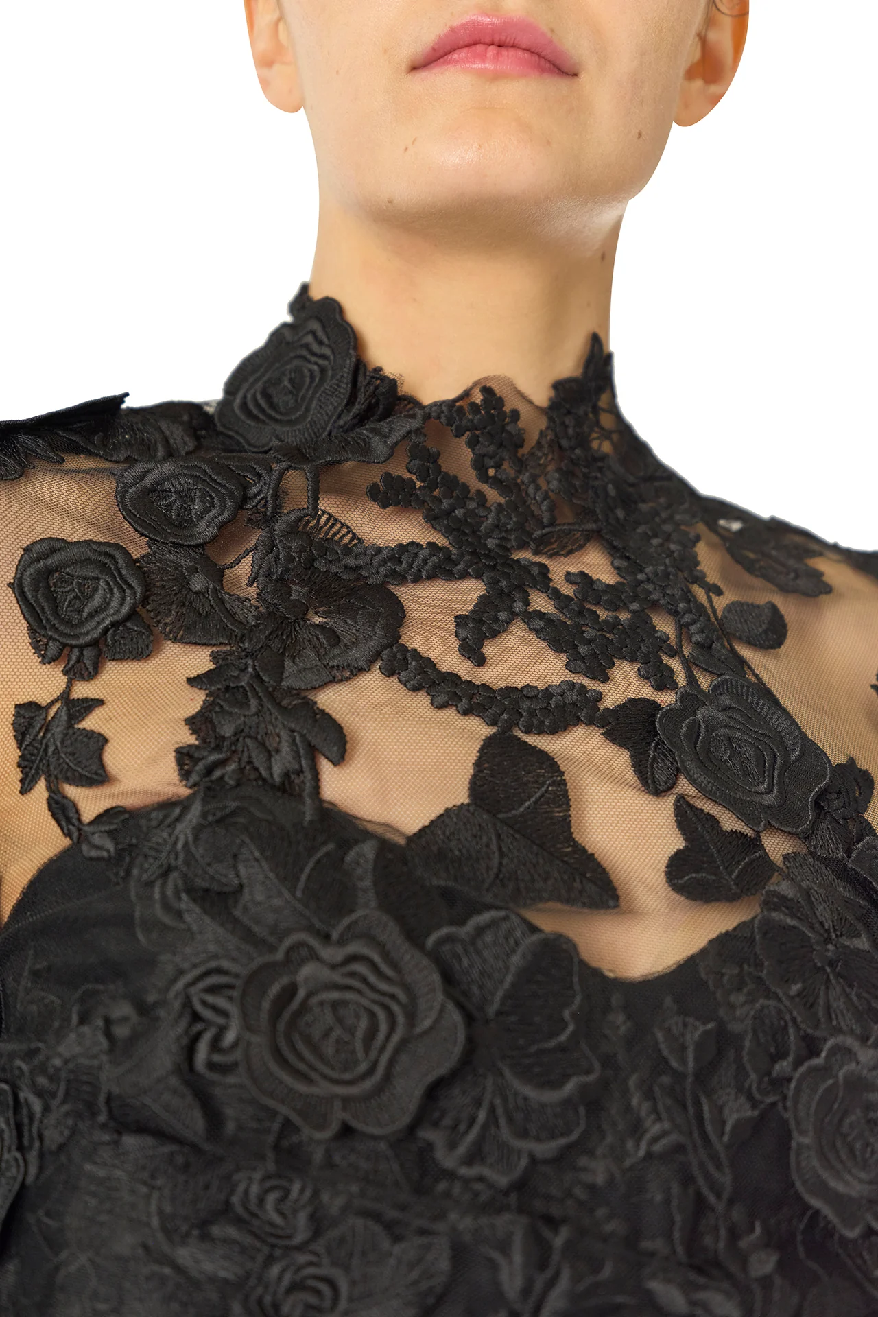 Long Sleeve Noir Lace Jacket - Image 4
