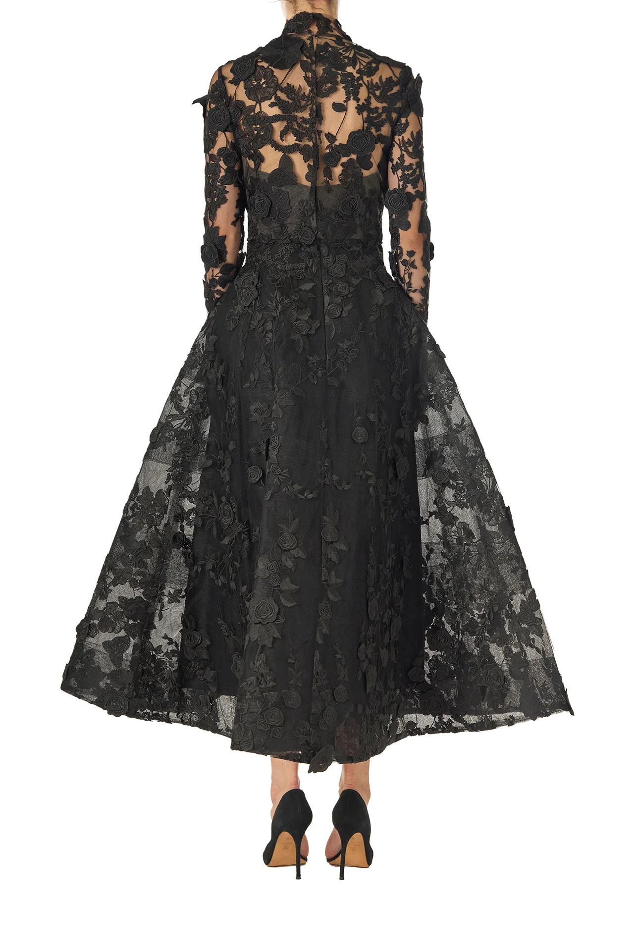 Long Sleeve Noir Lace Jacket - Image 6