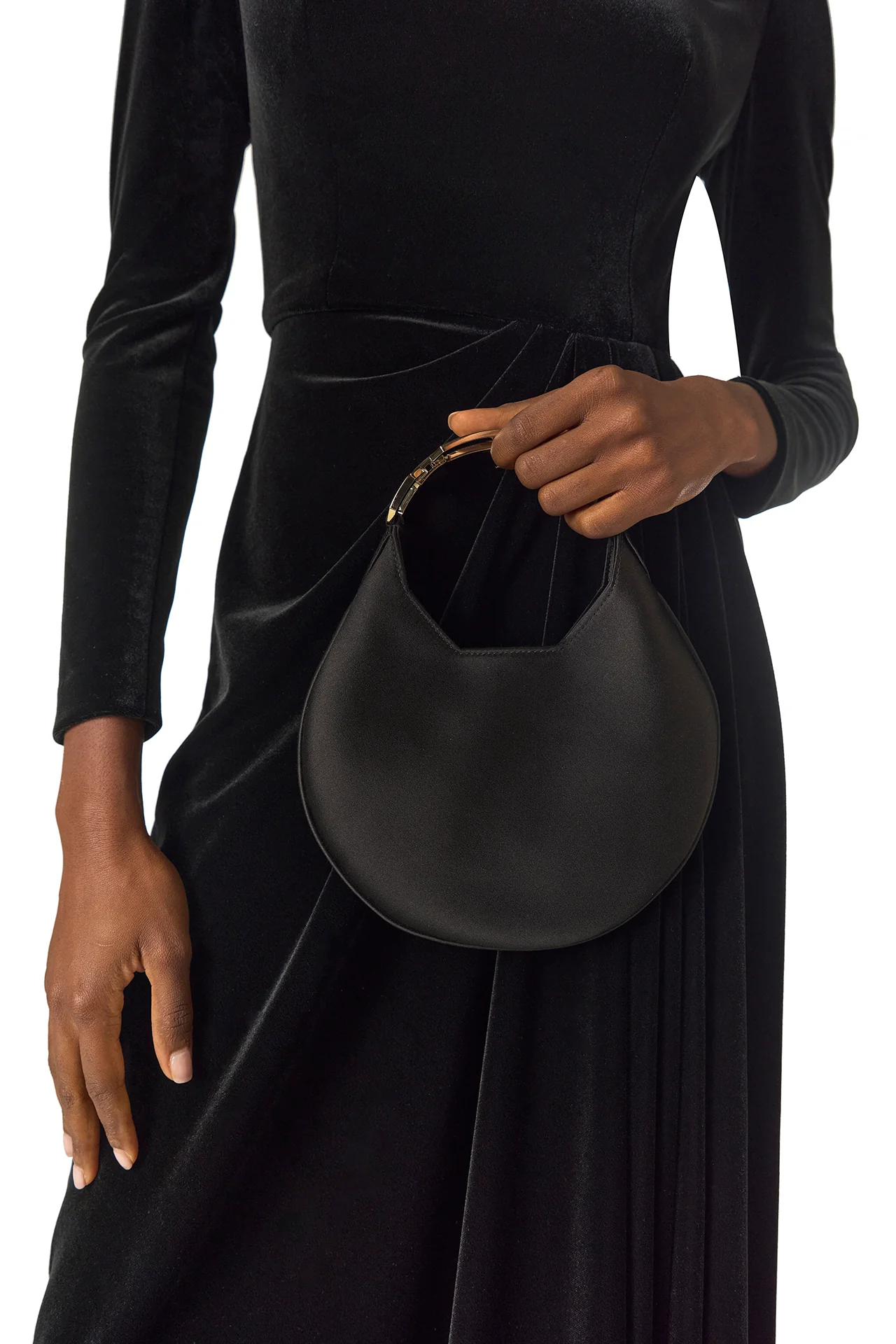 Long Sleeve Velour Gown With Scarf - Image 7