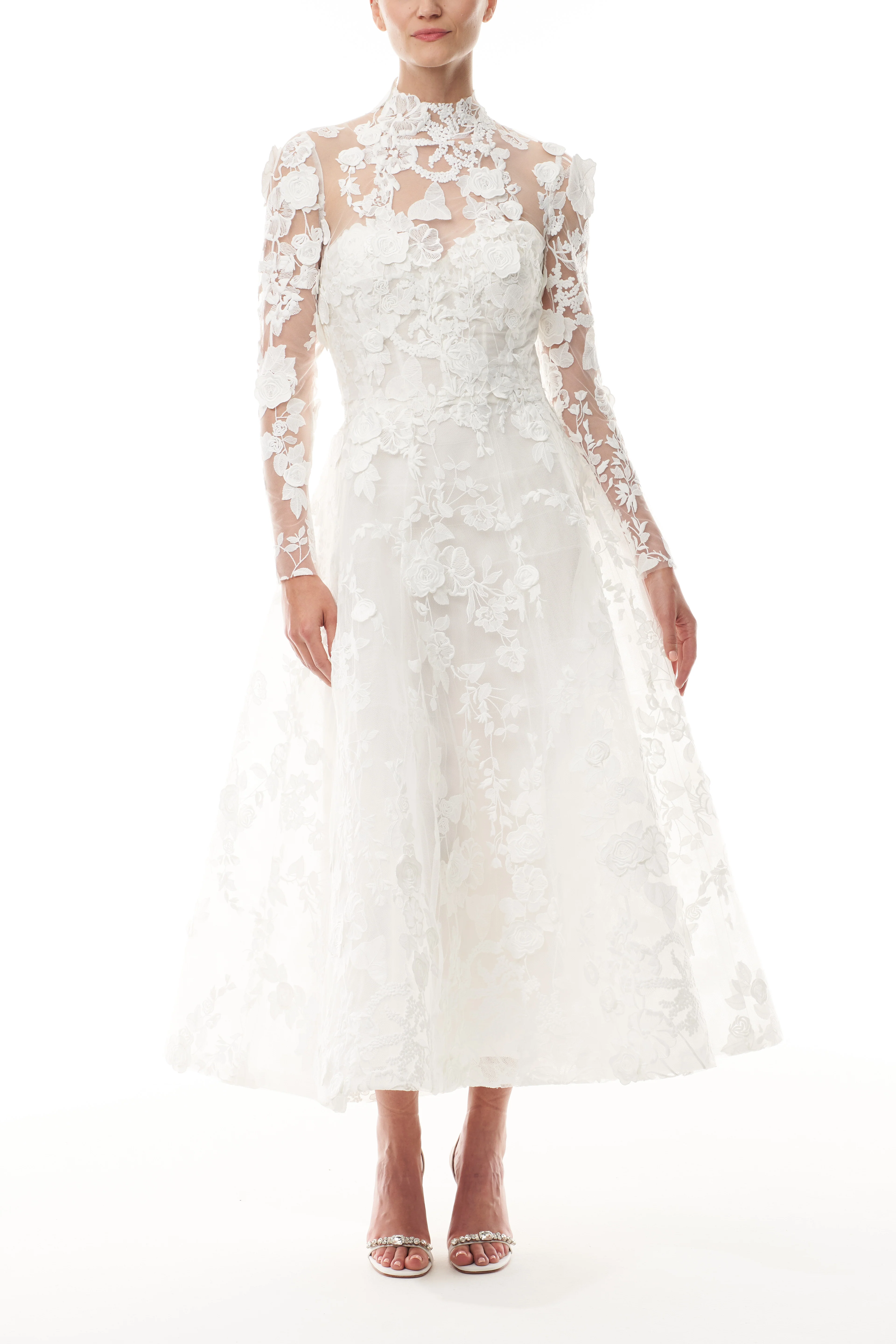 Long Sleeve Silk White Lace Jacket - Image 4
