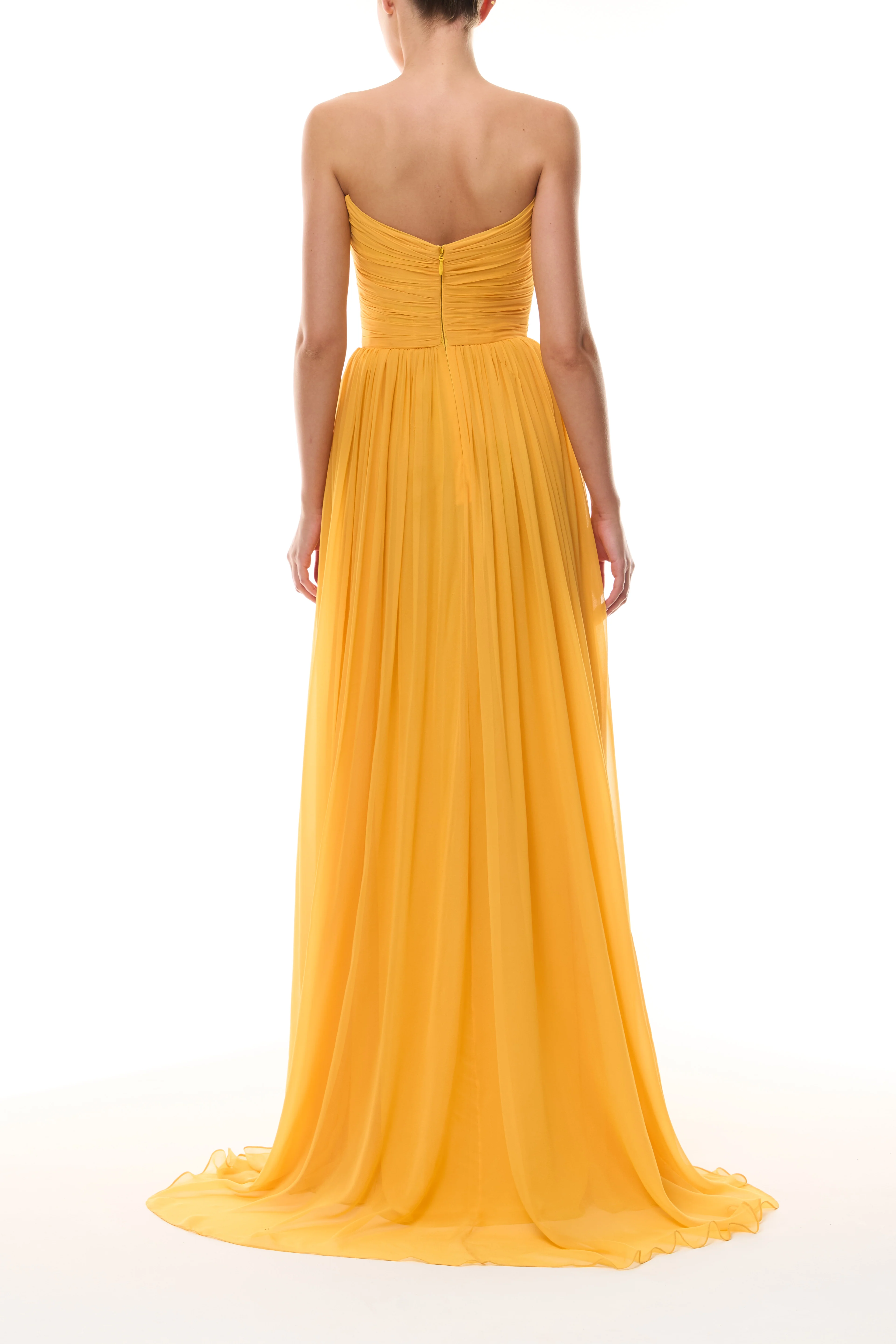 Mango Chiffon Strapless Gown - Image 7