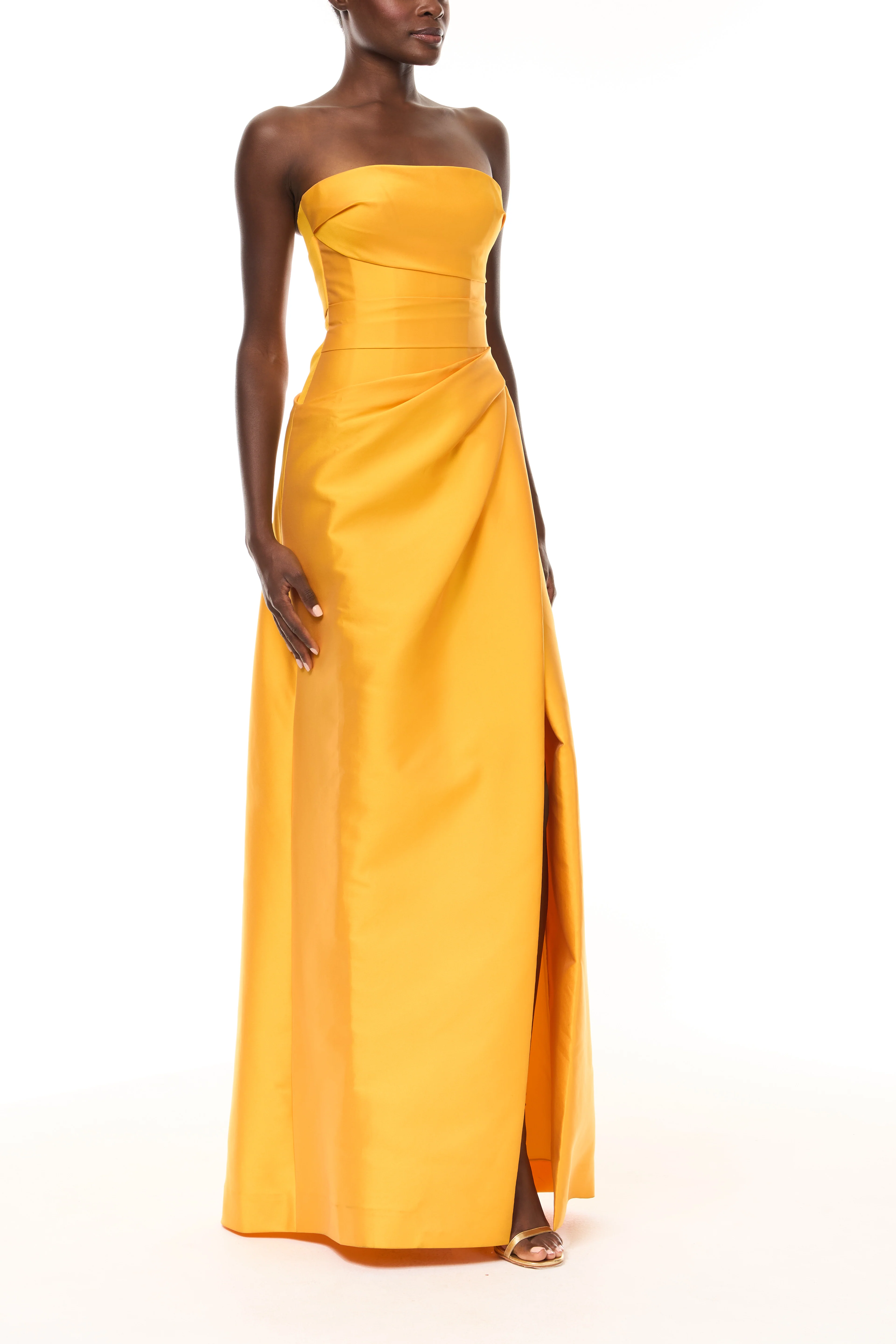 Mango Mikado Gown with Slit - Image 4