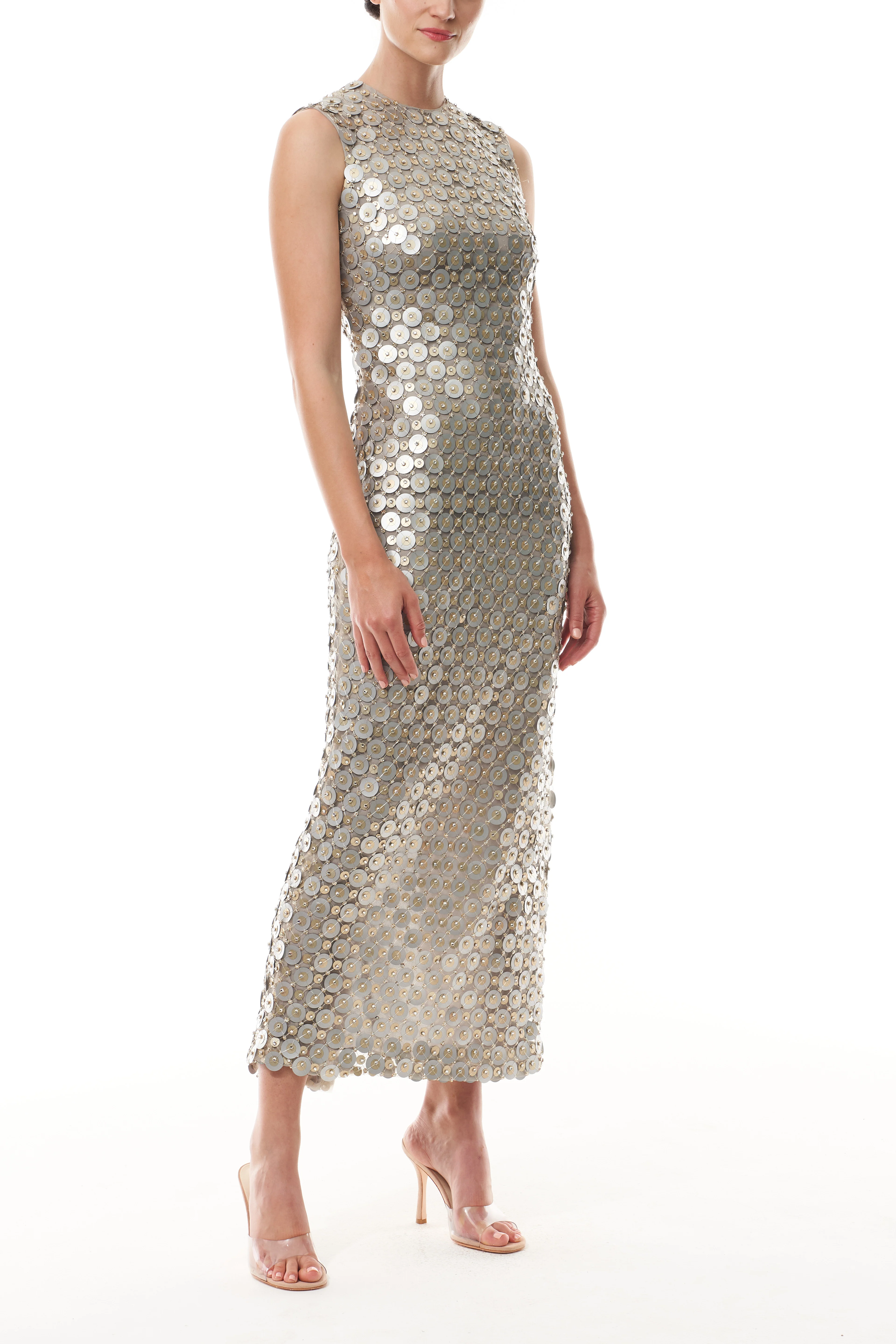 Metallic Disc Shift Dress - Image 5