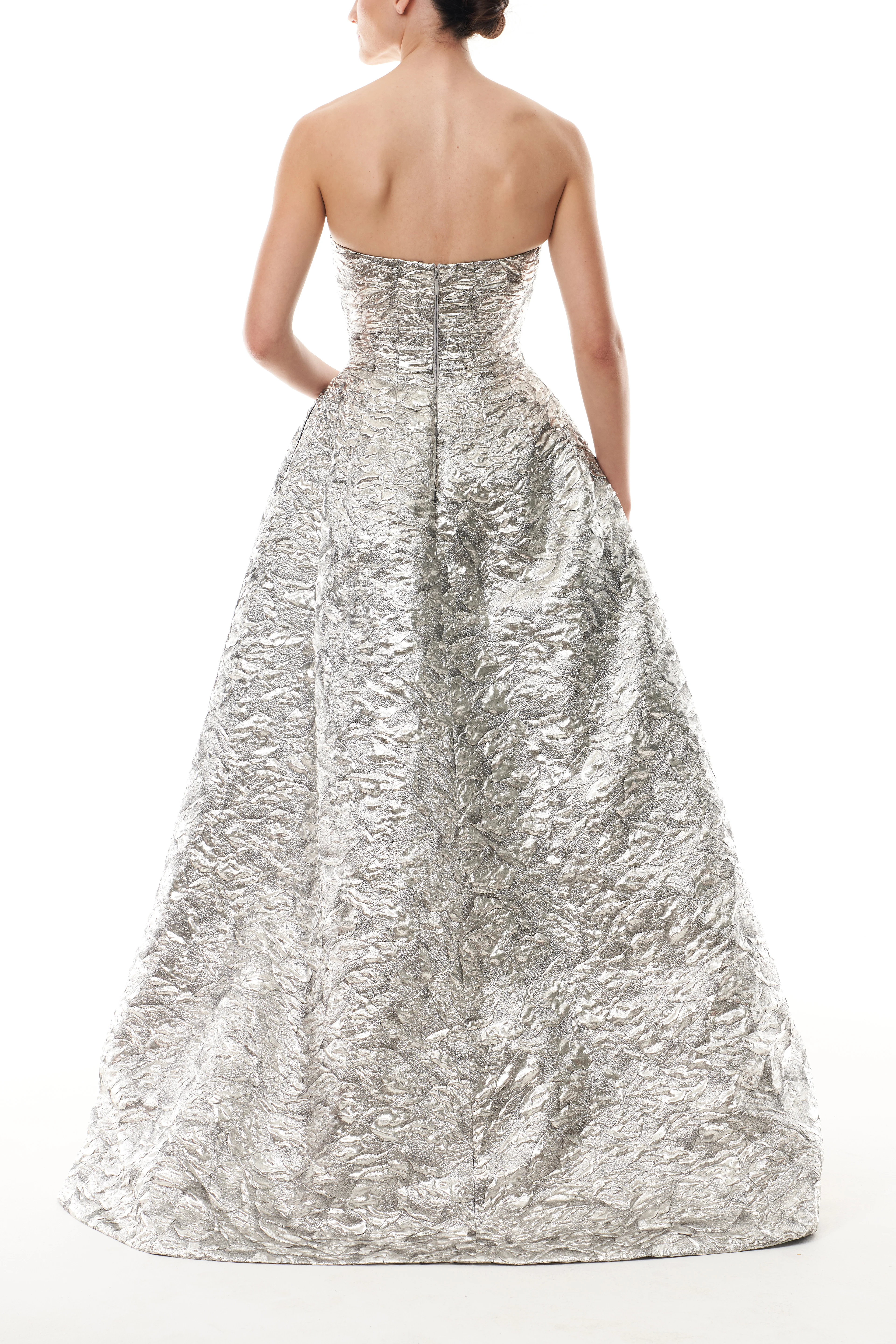 Metallic Jacquard Ballgown - Image 6