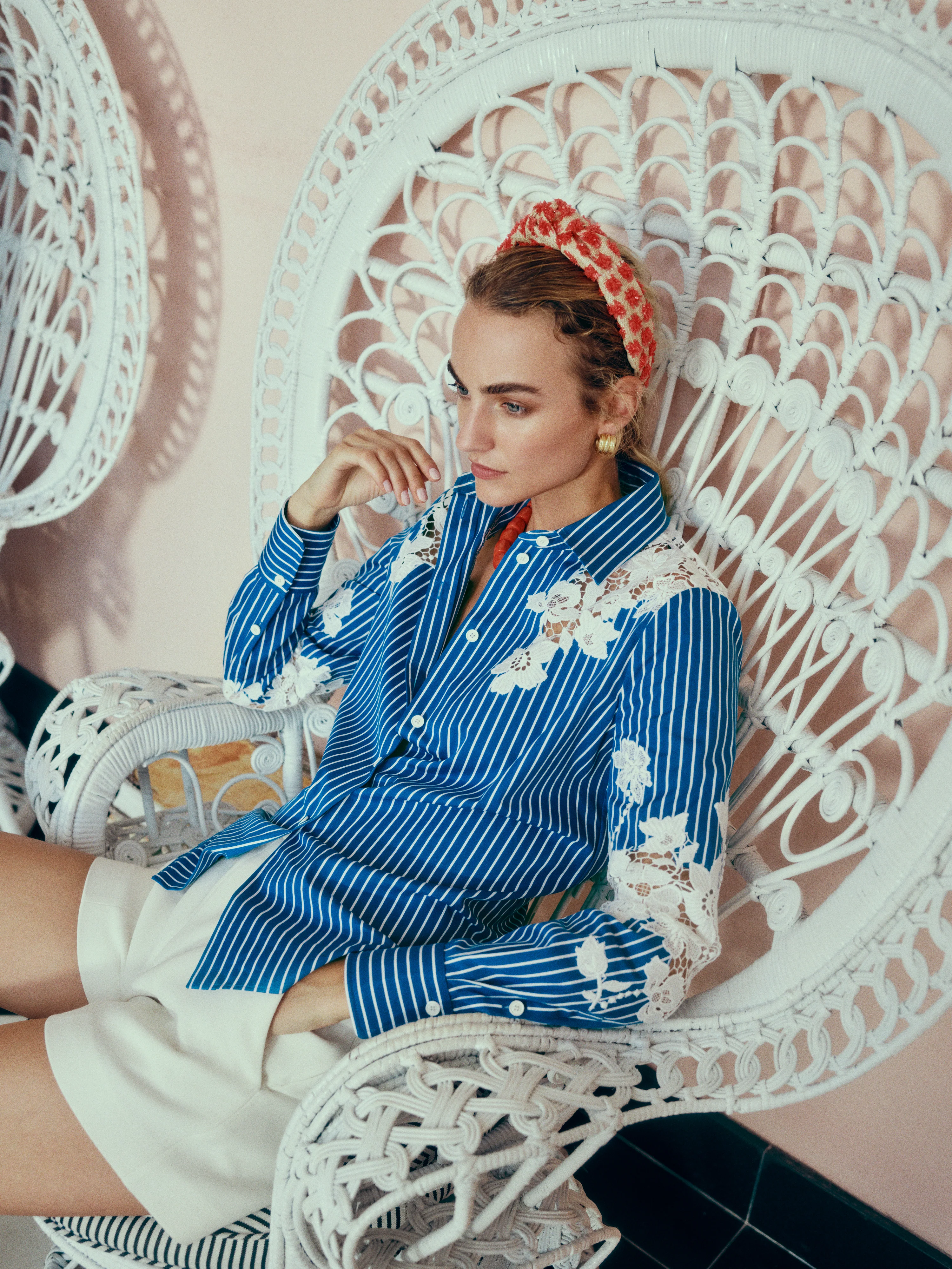 Lace Detailed Button Front Shirt - Image 5