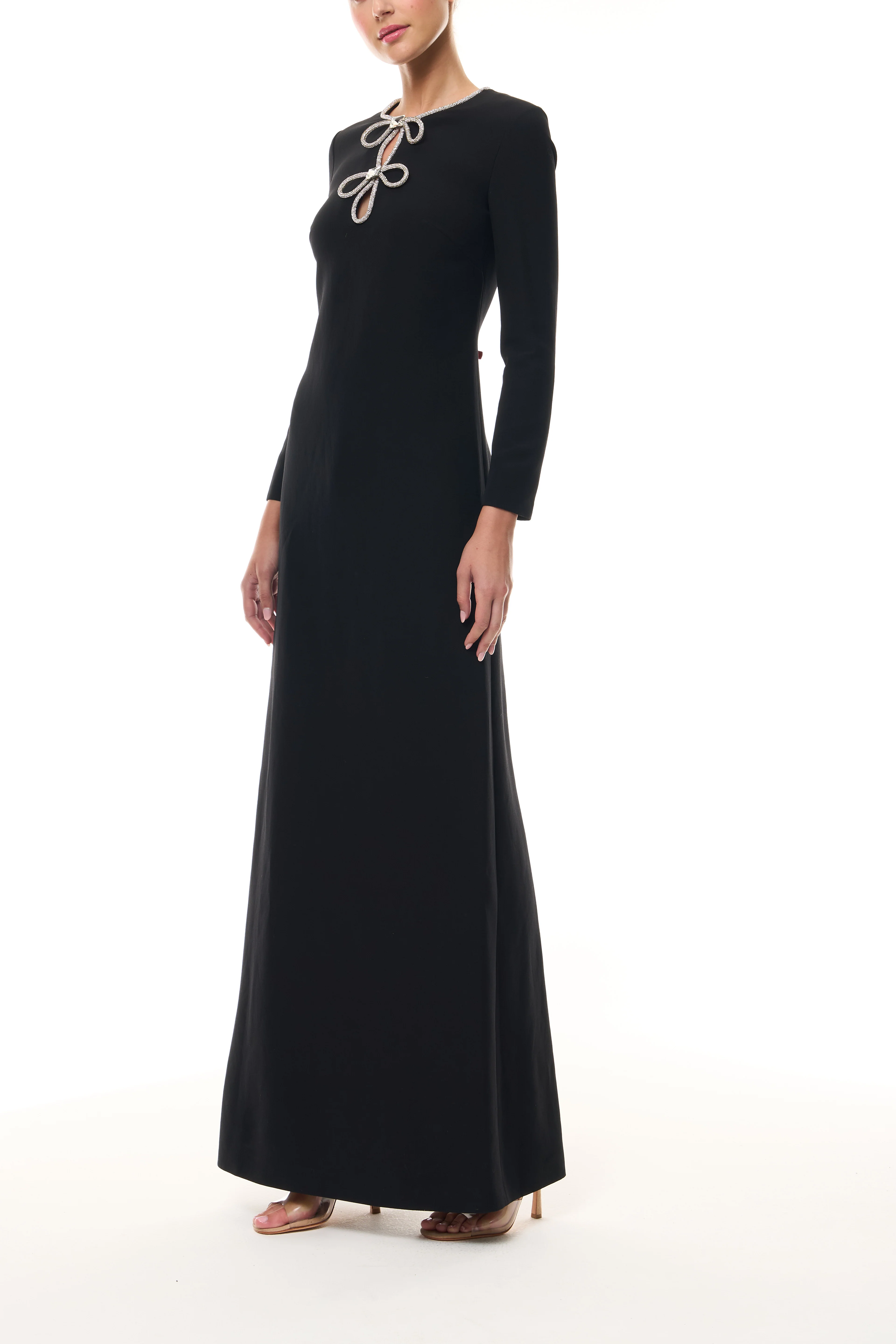 Noir Crystal Bow Gown - Image 3