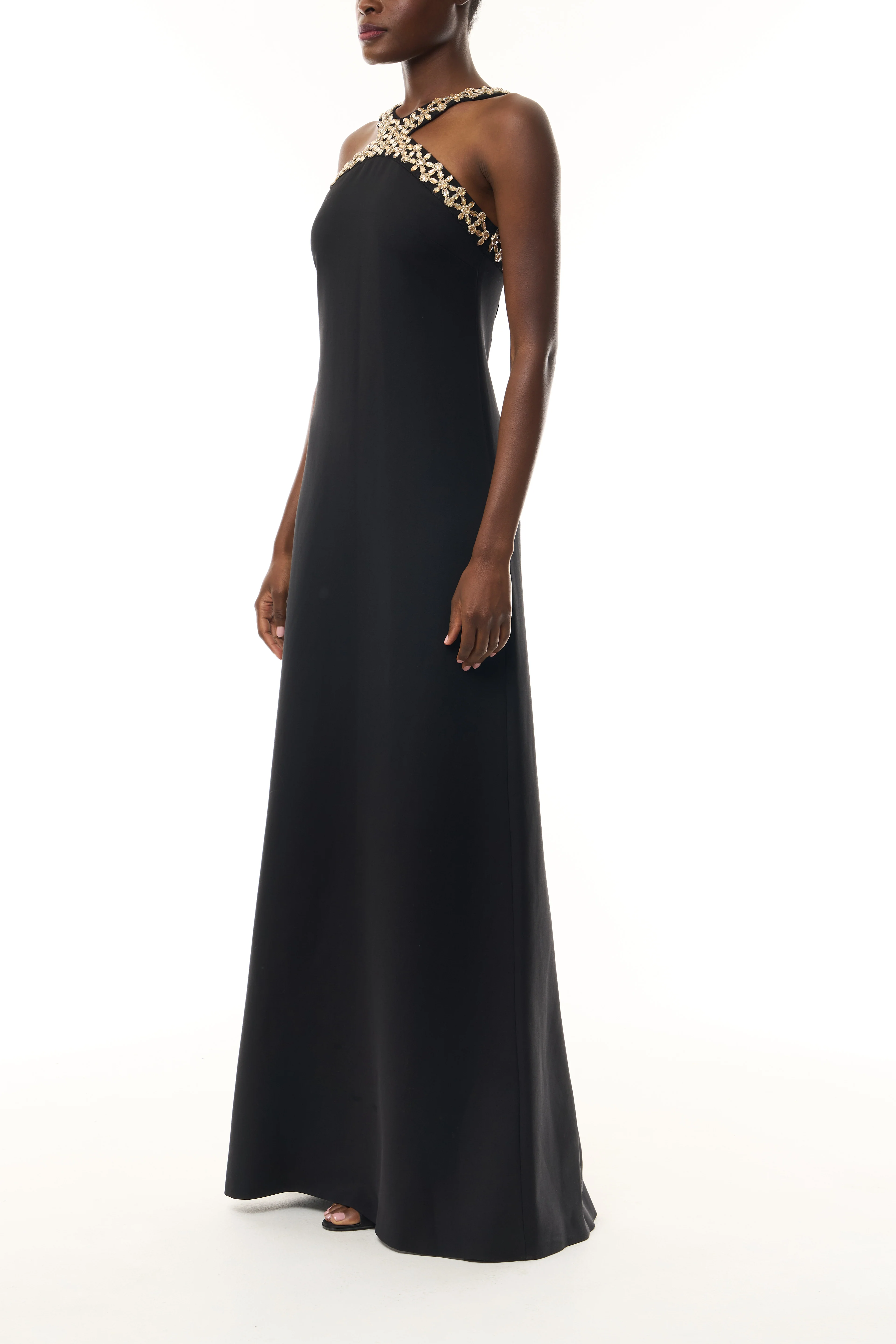 Noir Crystal Cut-Away Gown - Image 3