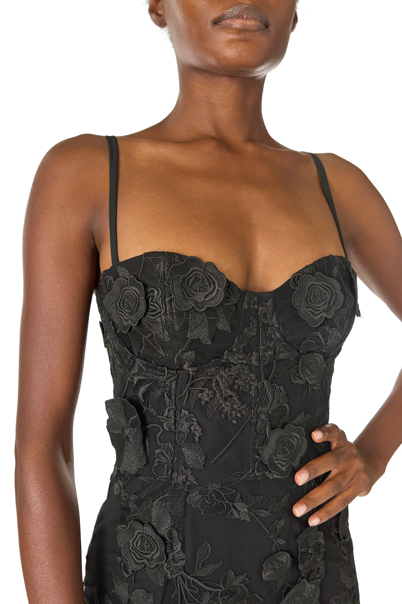 Corseted Lace Midi Dress - Image 2