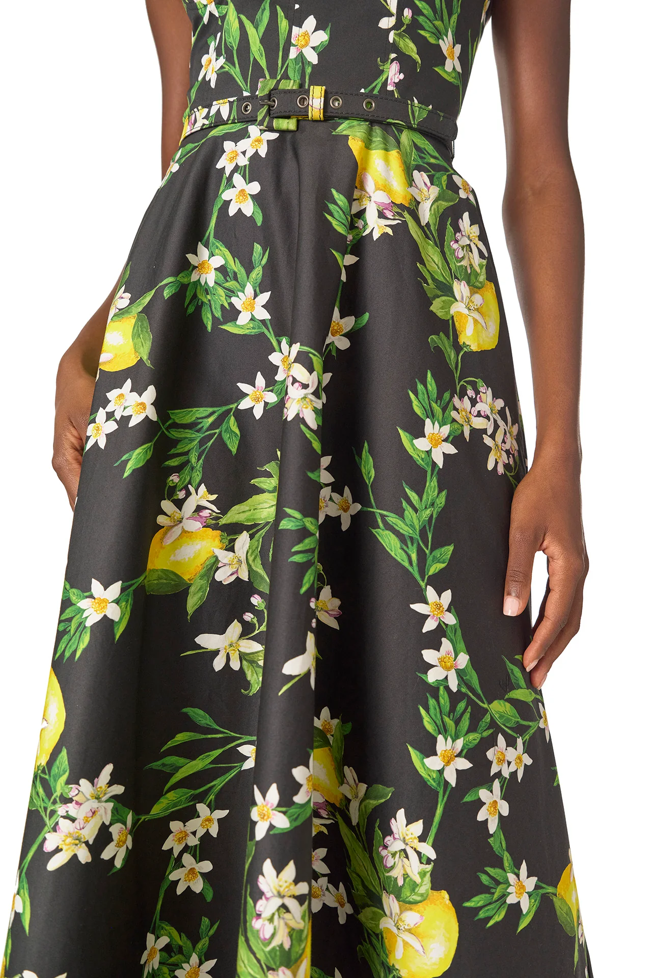 Noir Lemon Print Corseted Dress - Image 4