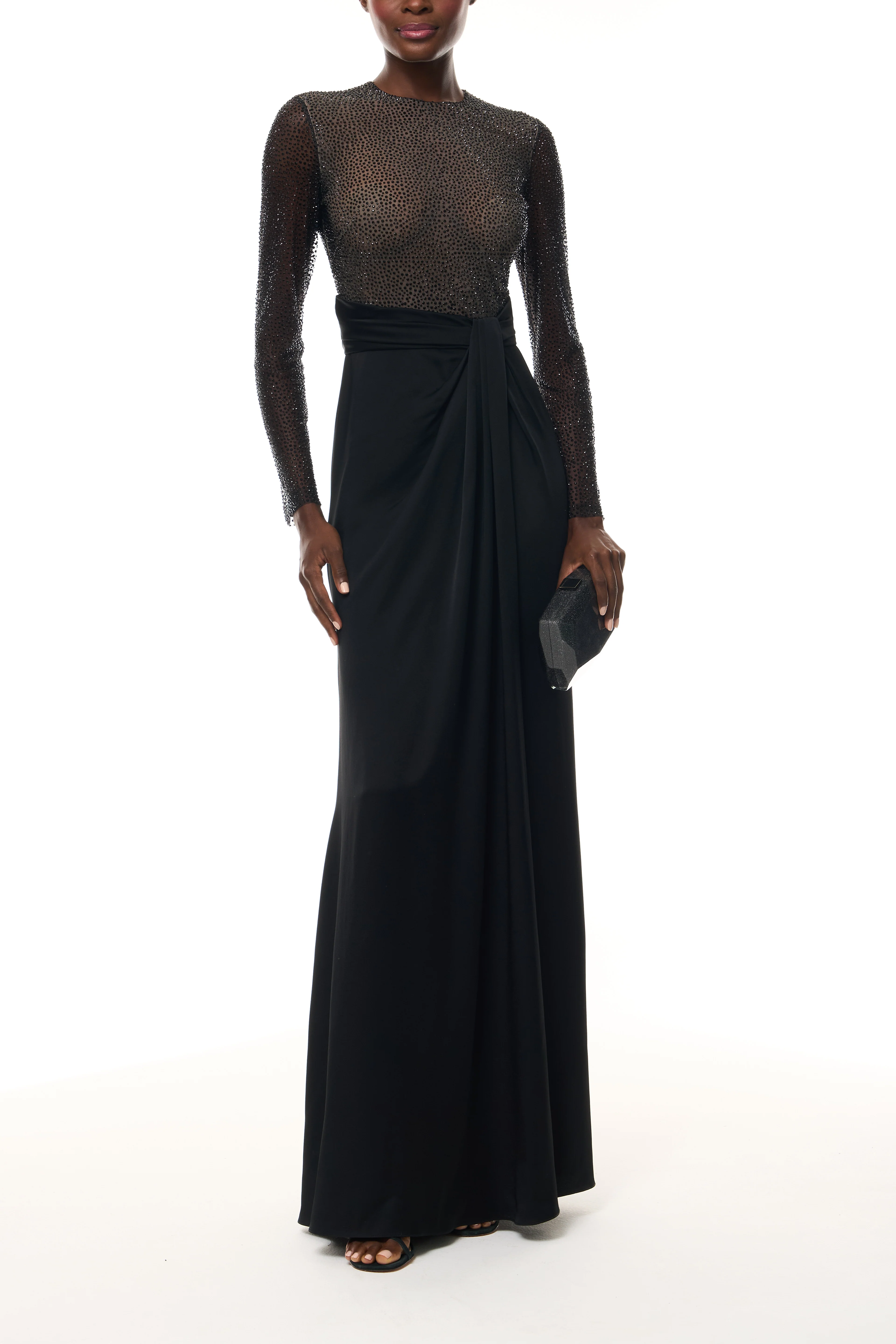 Noir Long Sleeve Hotfix Gown - Image 4