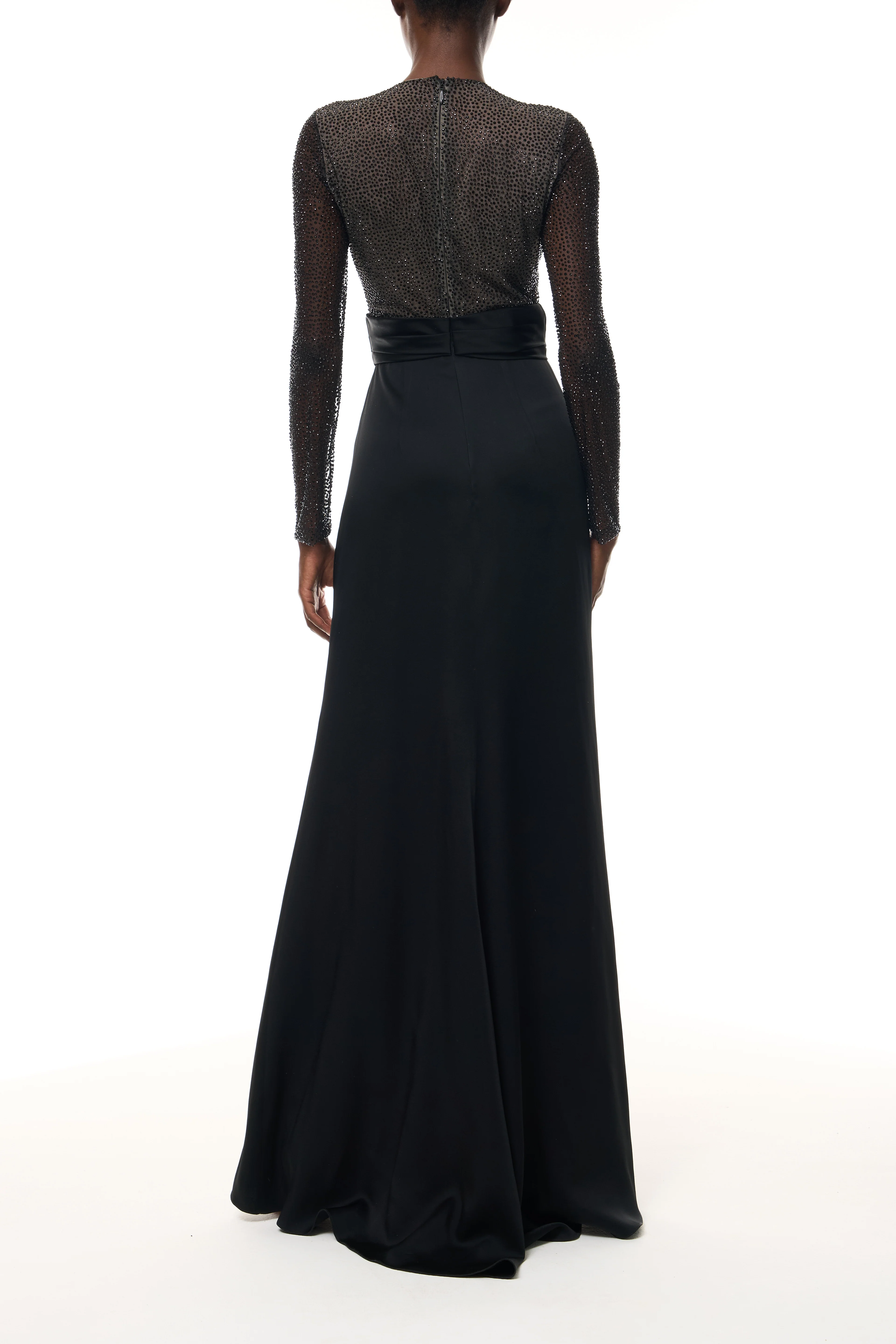 Noir Long Sleeve Hotfix Gown - Image 6