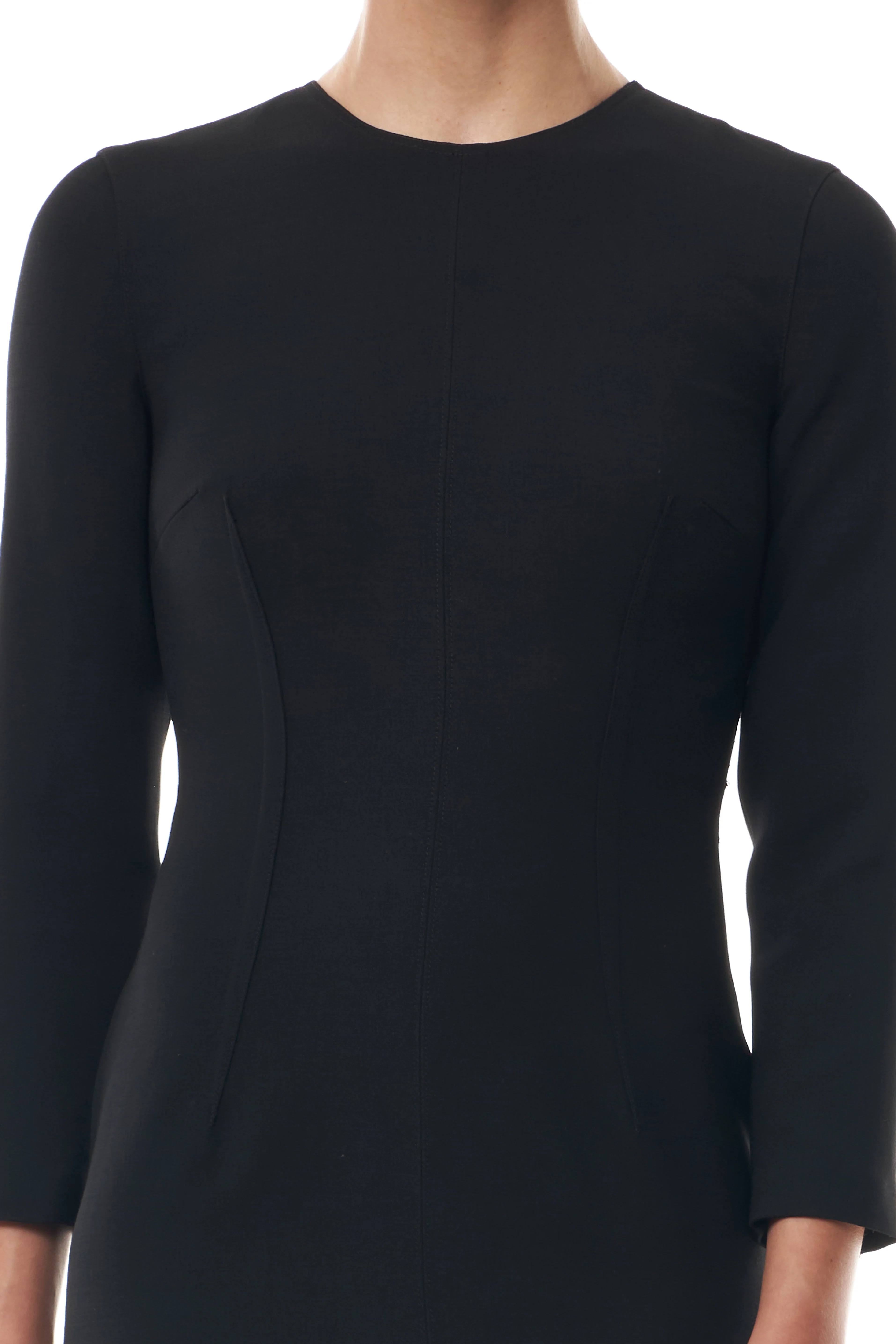 Long Sleeve Wool Midi Dress - Image 3