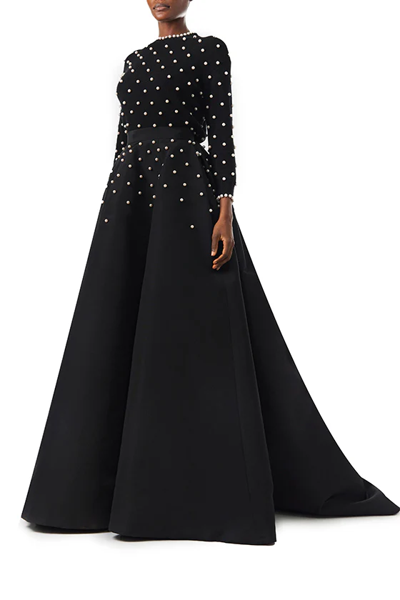 Pearl Embroidered Ball Skirt - Image 3