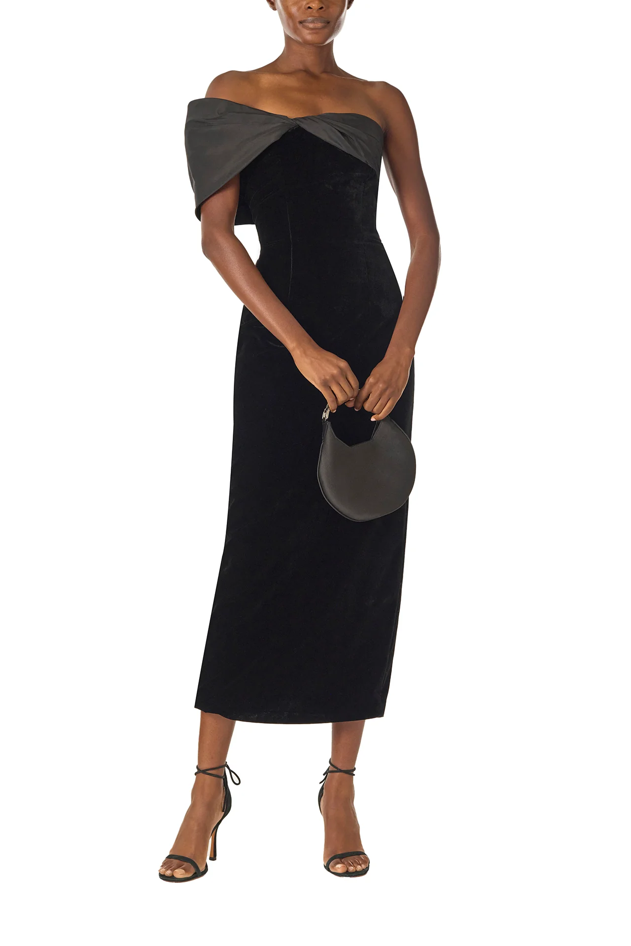 Velvet Off The Shoulder Sheath - Image 6